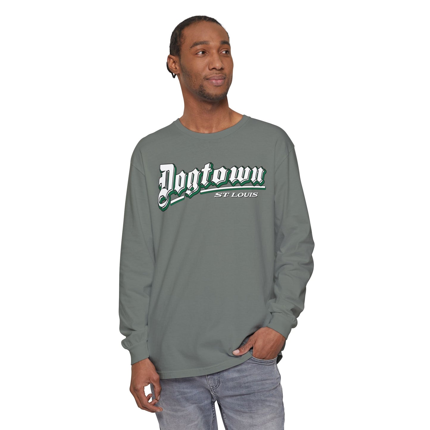 Dogtown Classic Unisex Garment-dyed Long Sleeve T-Shirt
