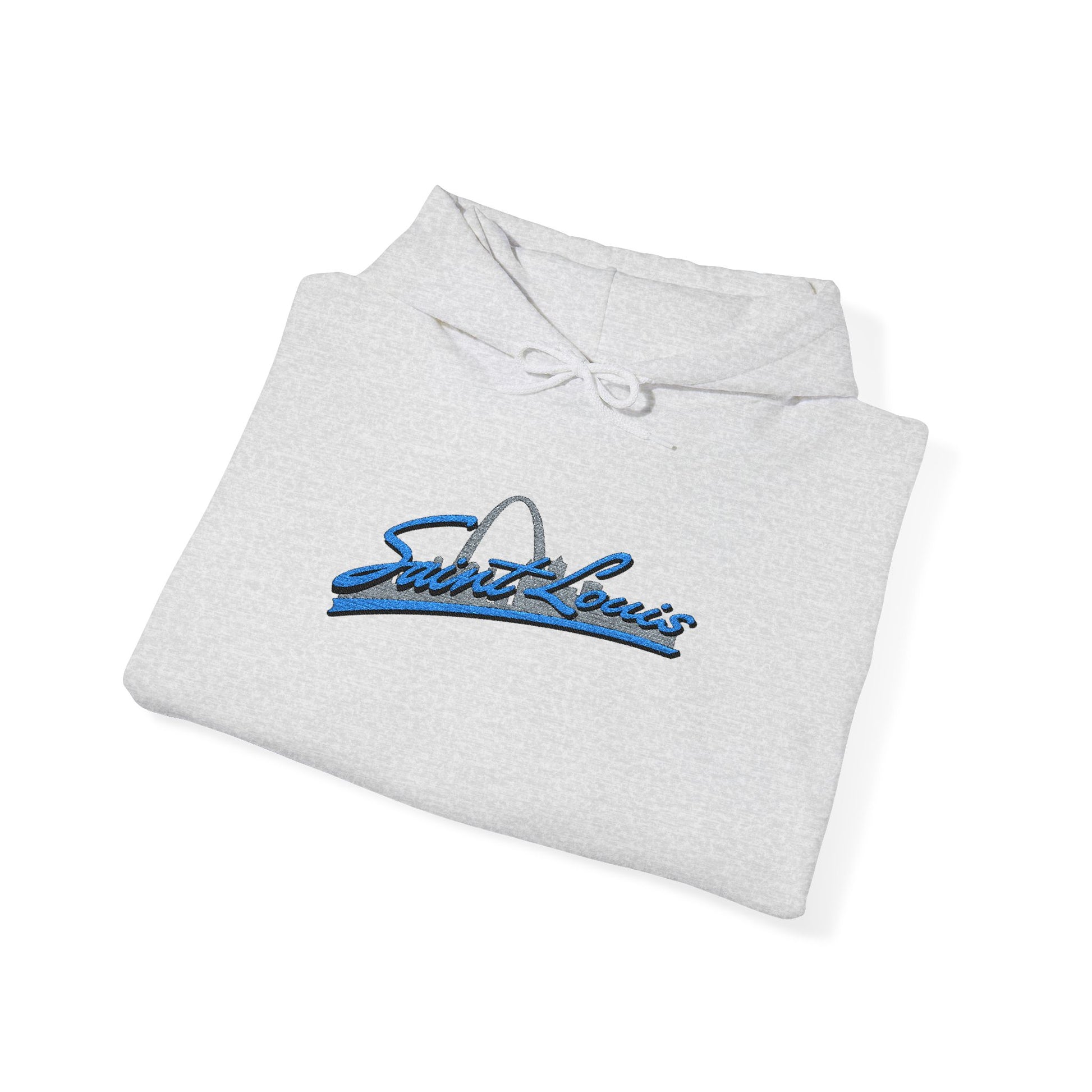 Embroidered Hoodie- Saint Louis Printify