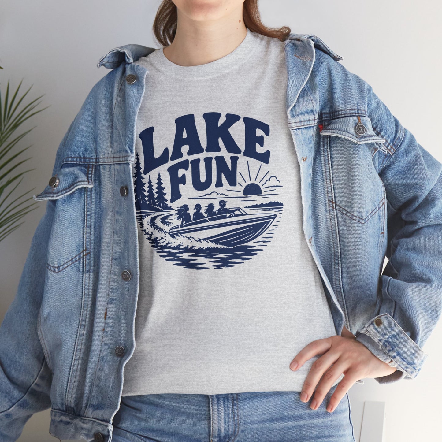 Lake Fun Boat T-Shirt — Vintage Lakeside Summer Tee