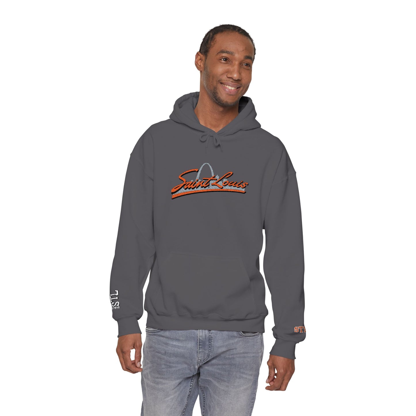 Saint Louis Embroidered Hoodie — Classic City Logo Sweatshirt