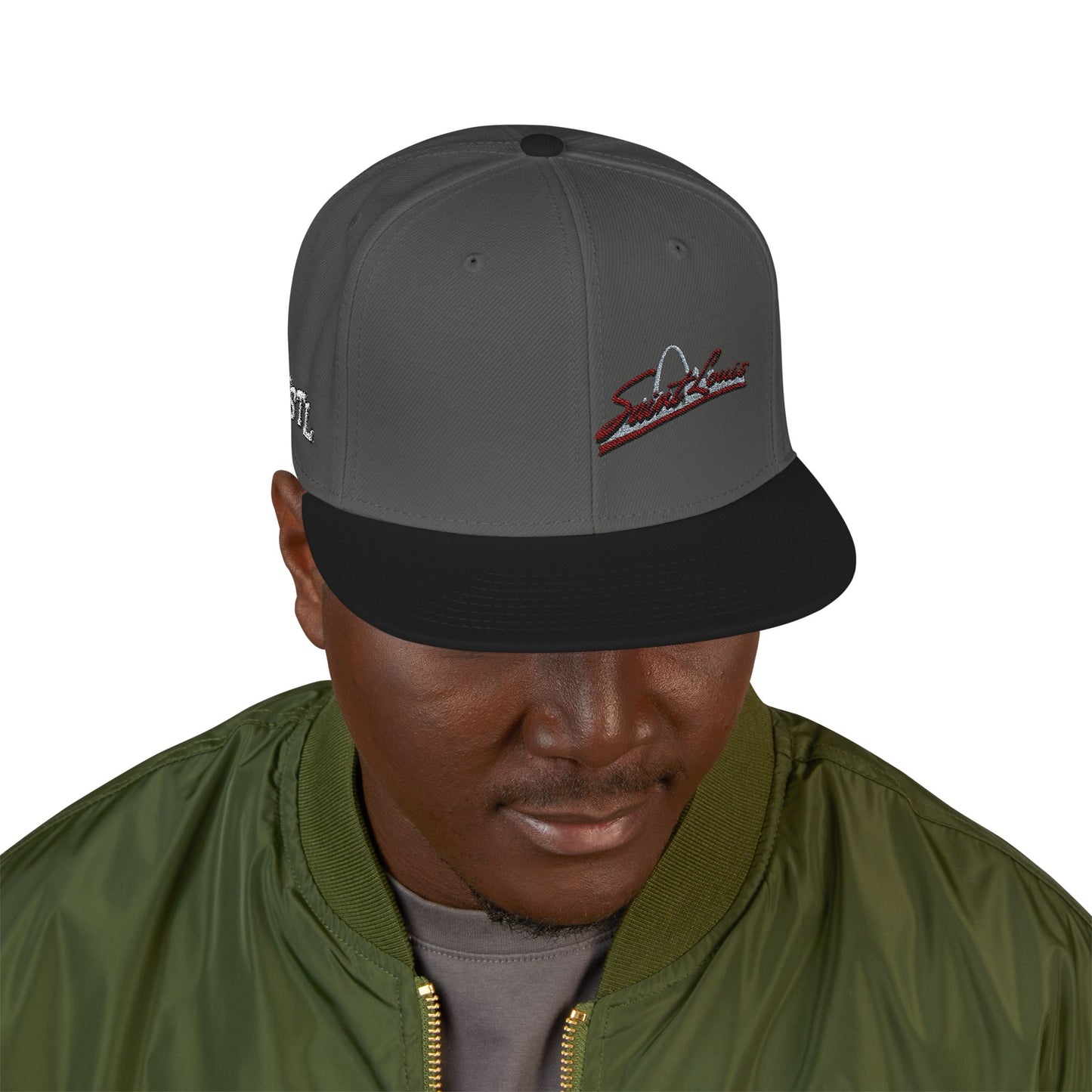 Embroidered Saint Louis Snapback Hat