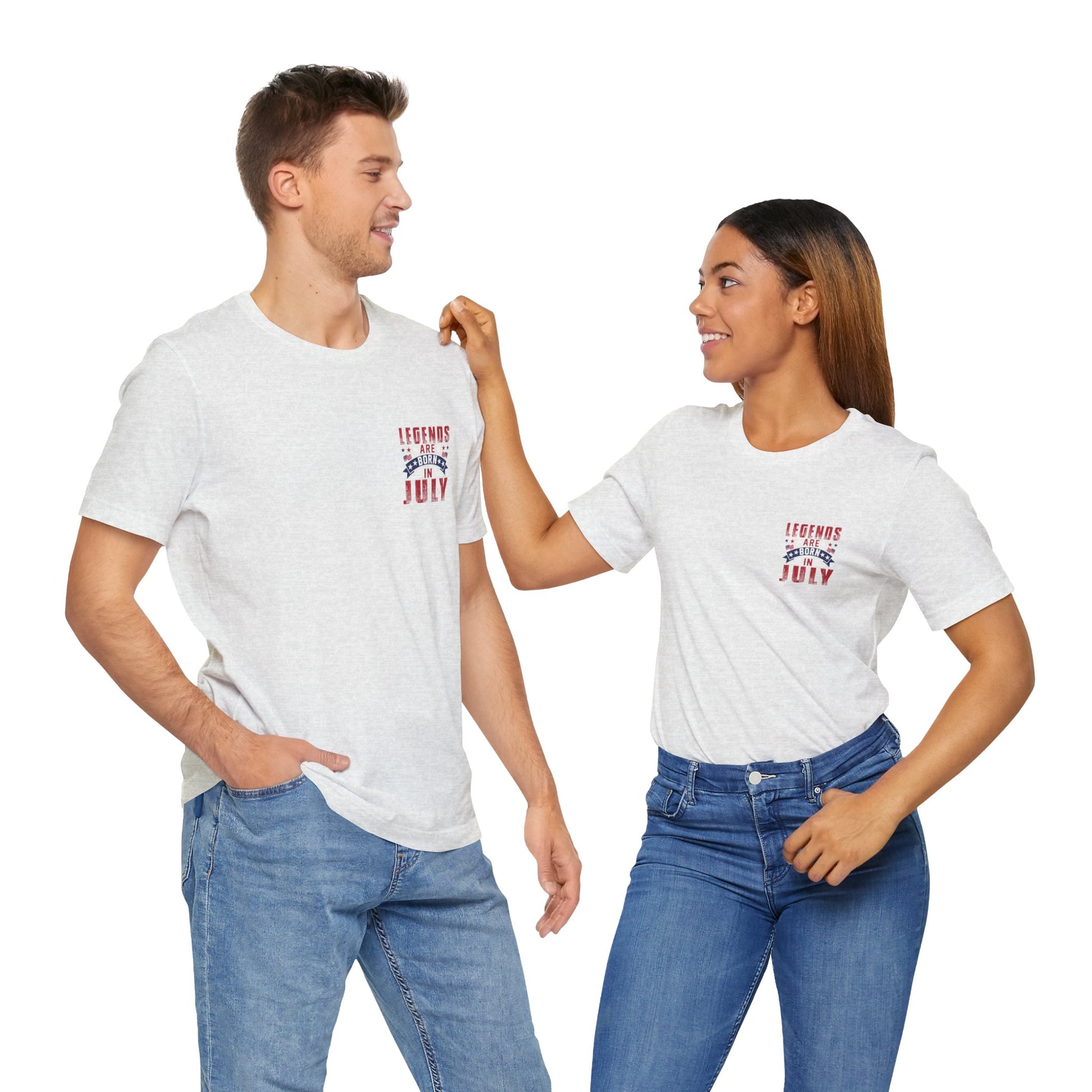 Legends Are Born in July Unisex Jersey Short Sleeve Tee Printify