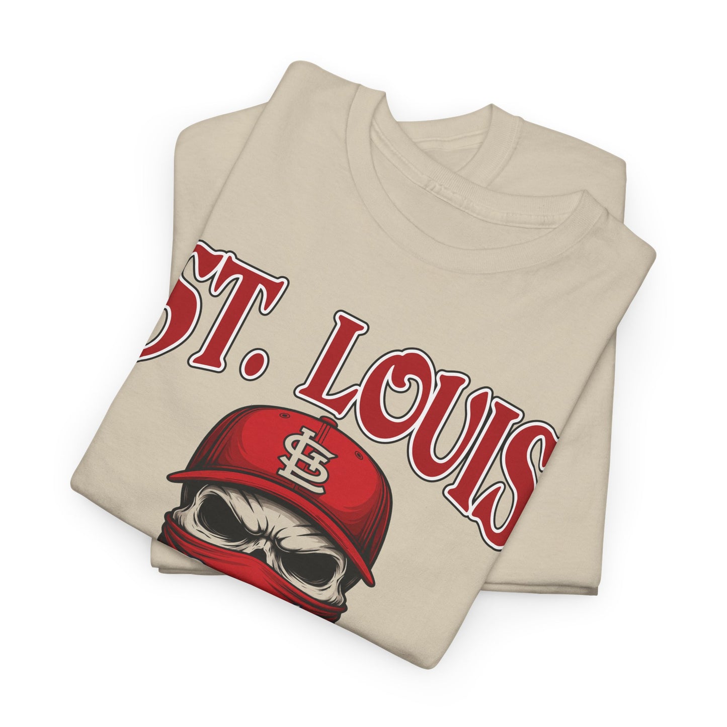 St. Louis Cardinals Masked Fan T-Shirt — STL Baseball Tee ⚠️ Contains AI-generated models