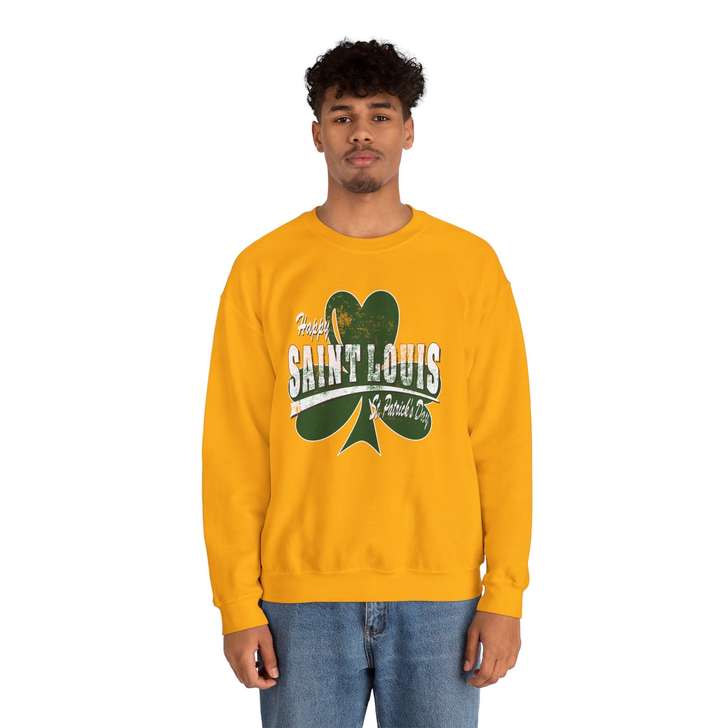Saint Louis Shamrock Crewneck Sweatshirt — Retro St. Louis Pride Pullover