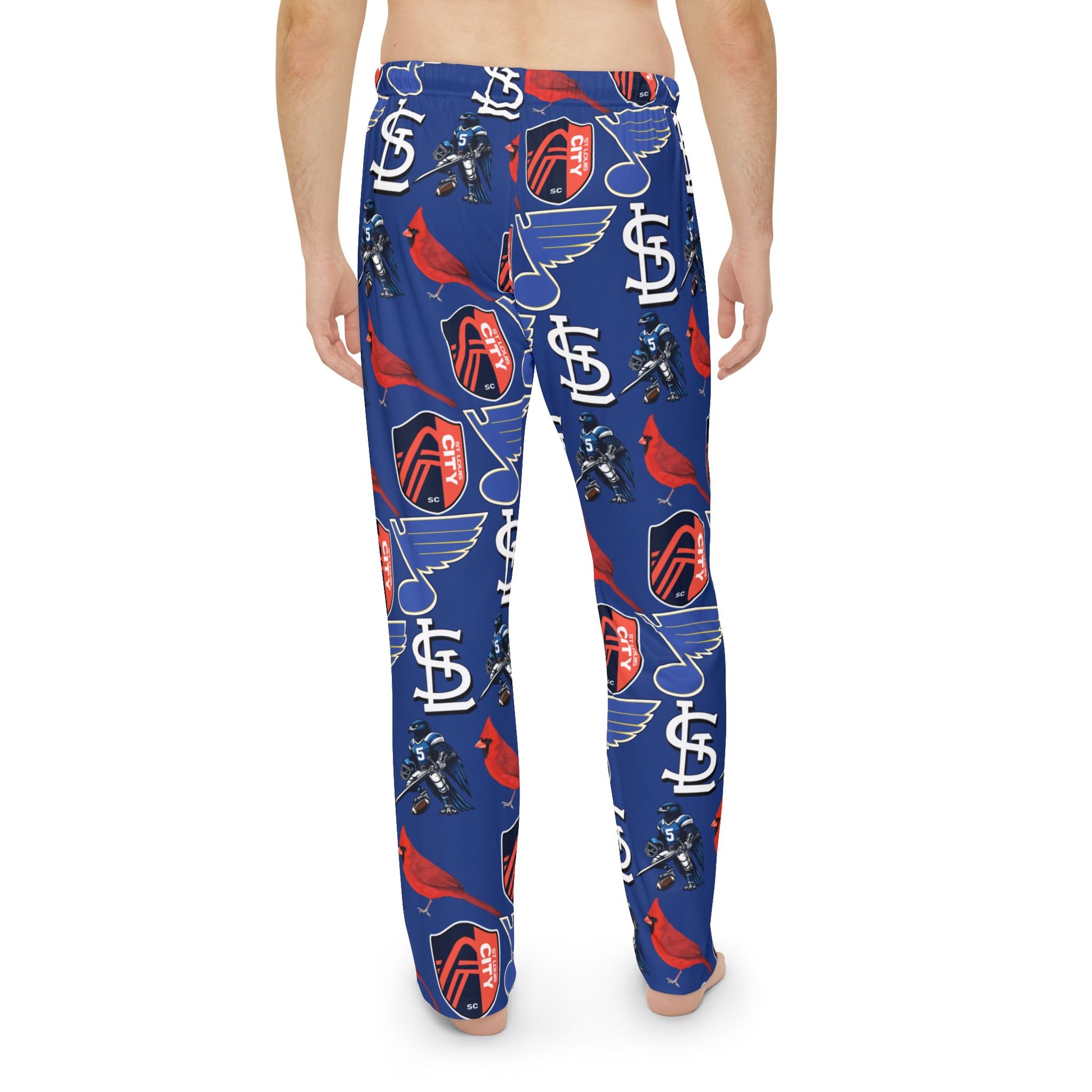 Pajama Pants - St Louis Sports Design in Dark Blue Printify