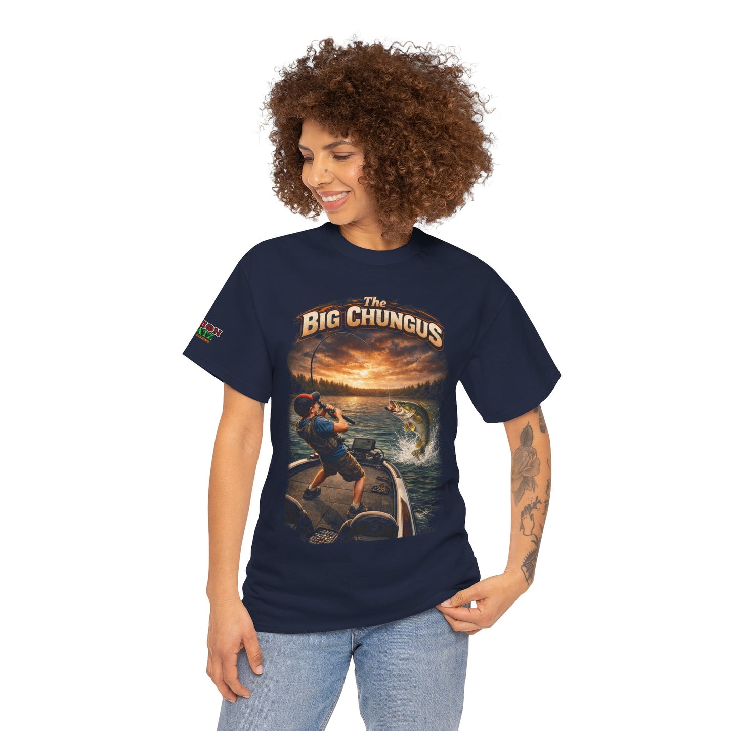 Big Chungus Fishing Tee — Funny Retro Fishing Graphic T‑Shirt