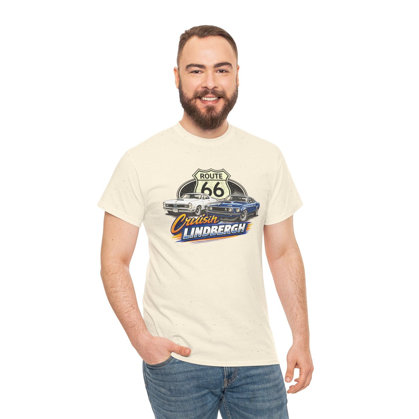 Route 66 Cruiser Tee — Classic Car "Cruising Lindbergh" T-Shirt