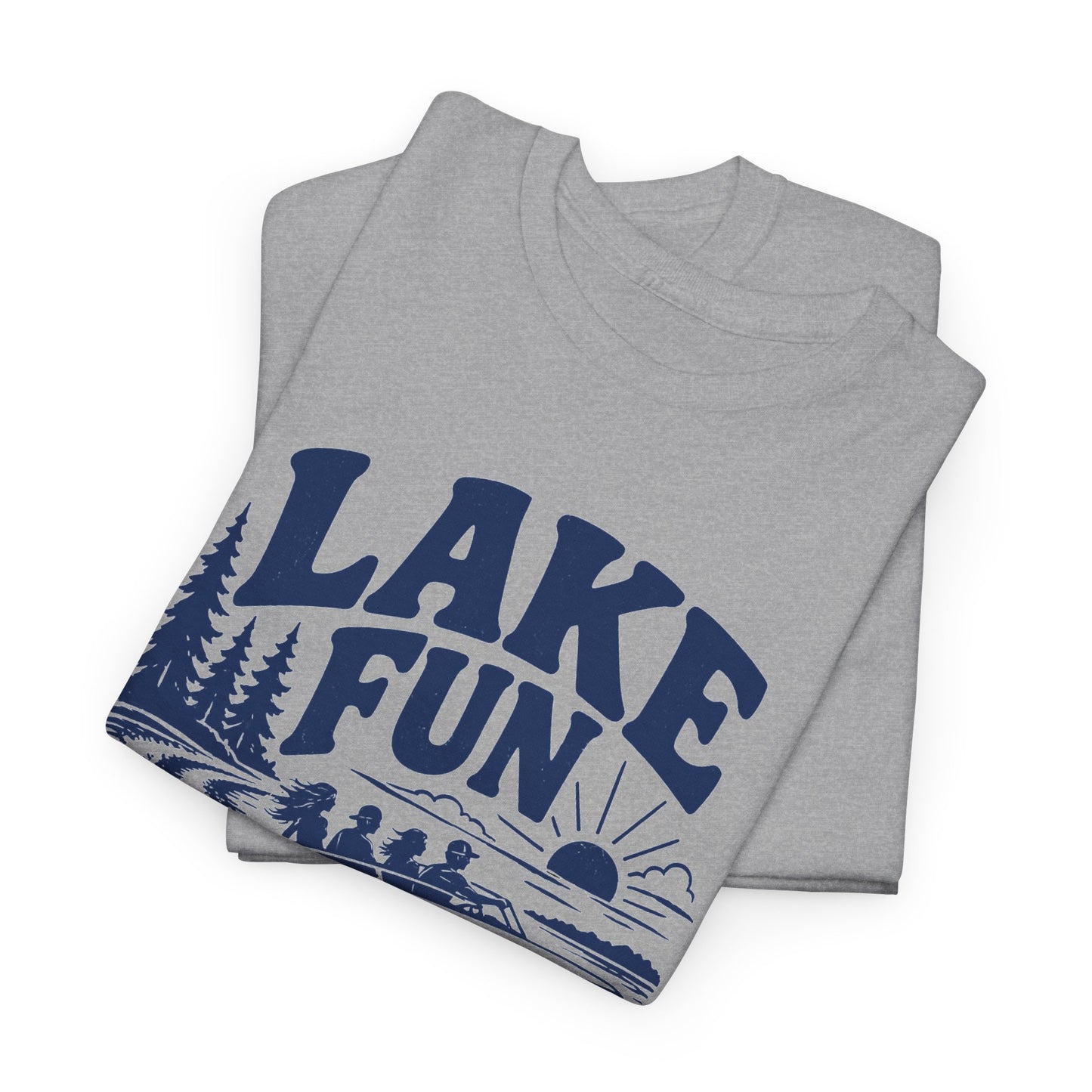 Lake Fun Boat T-Shirt — Vintage Lakeside Summer Tee