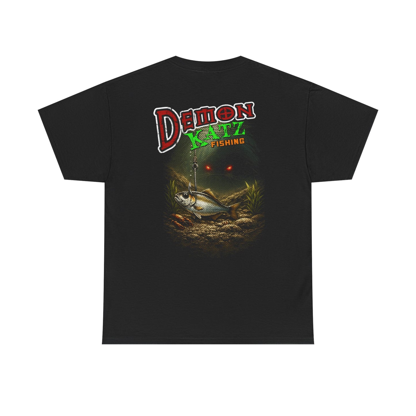 Fishing Tee — "Demon Katz" Graphic Shirt