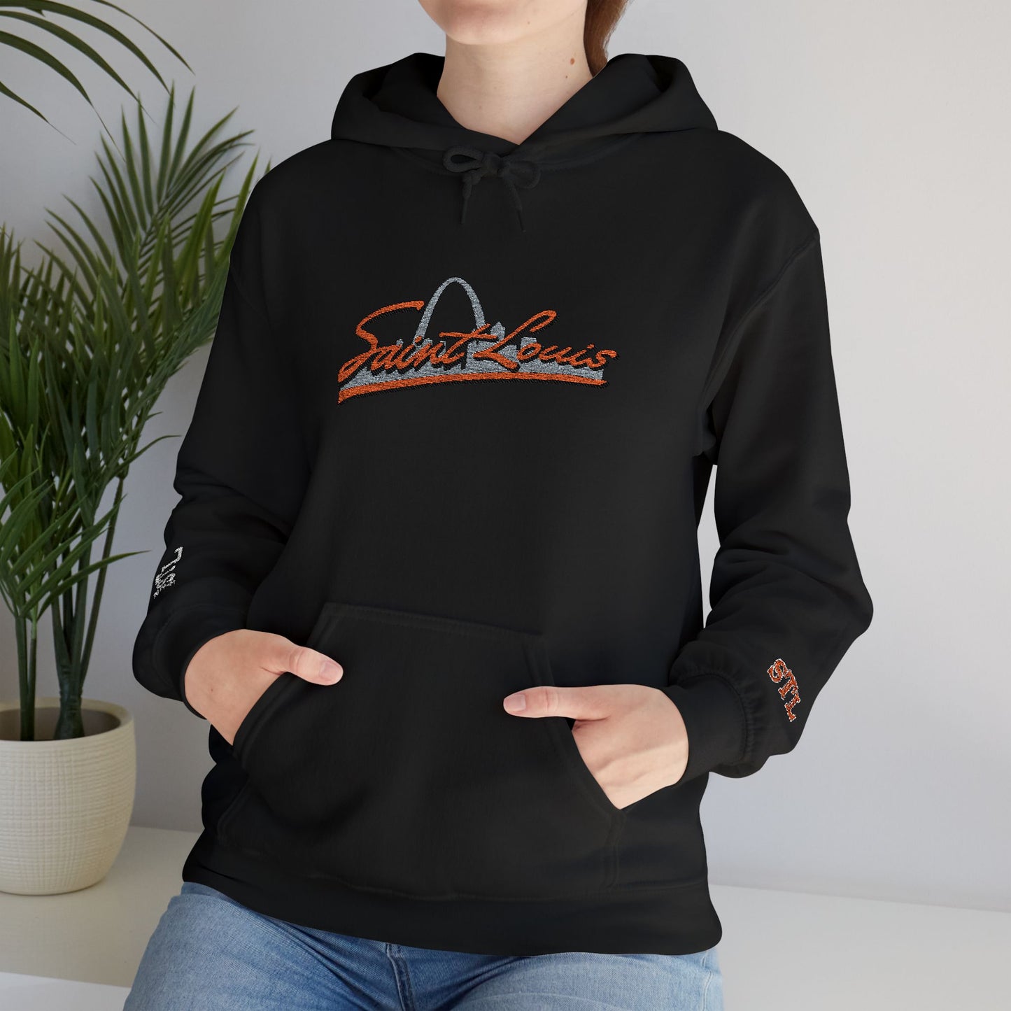Saint Louis Embroidered Hoodie — Classic City Logo Sweatshirt