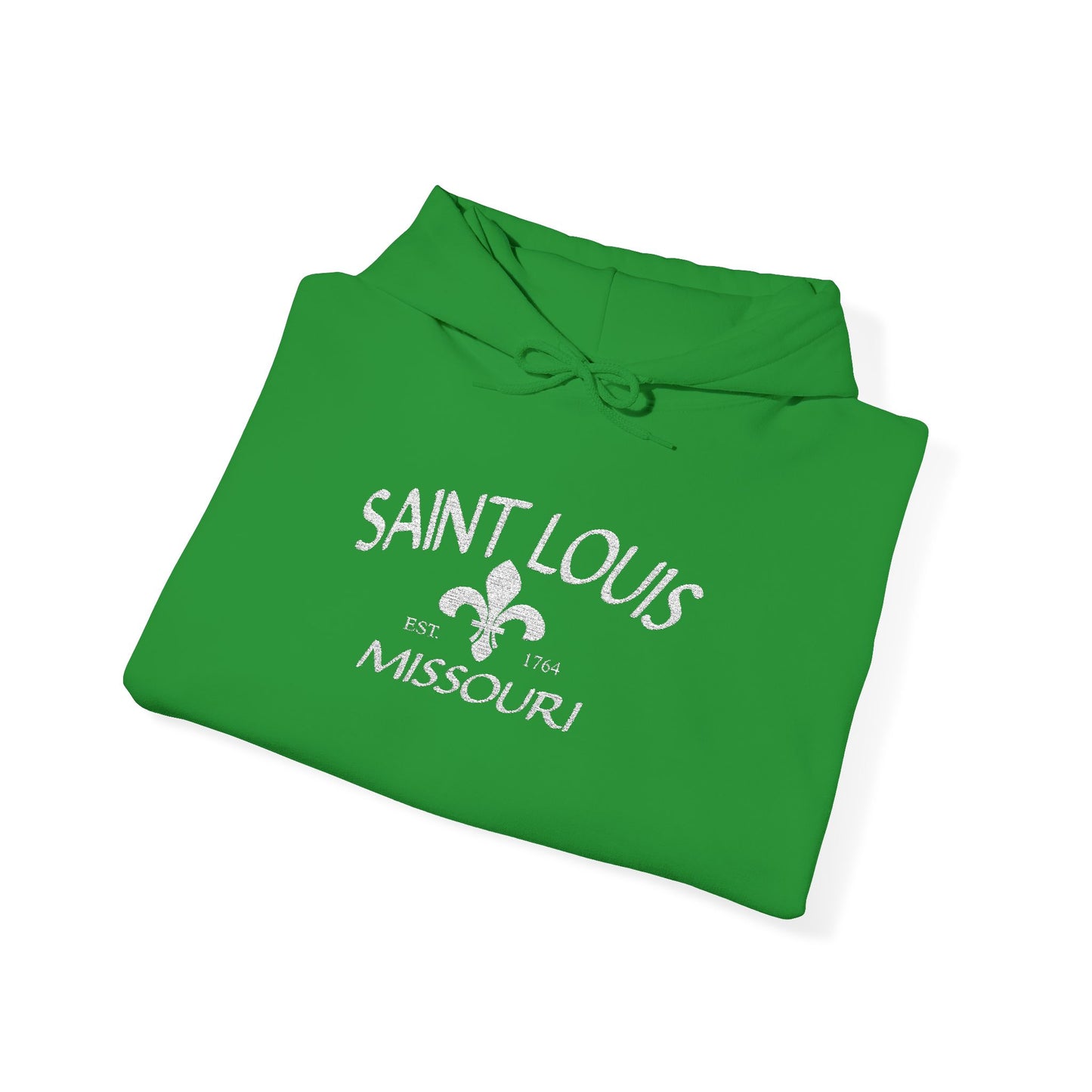 Saint Louis Missouri Embroidered Hoodie — White Lettering Printify
