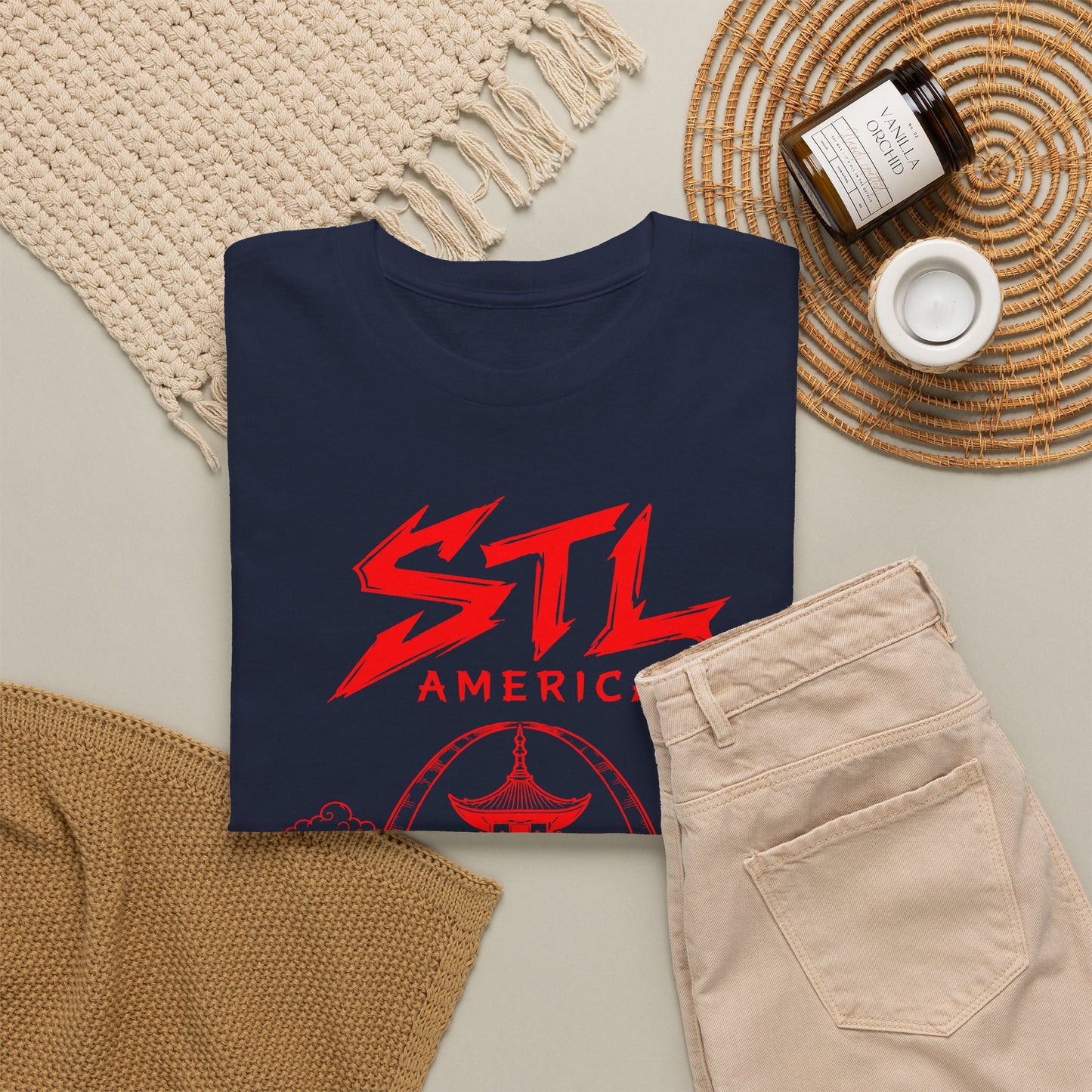 STL Americas Chinese Food T-Shirt — Retro Pagoda Graphic Tee