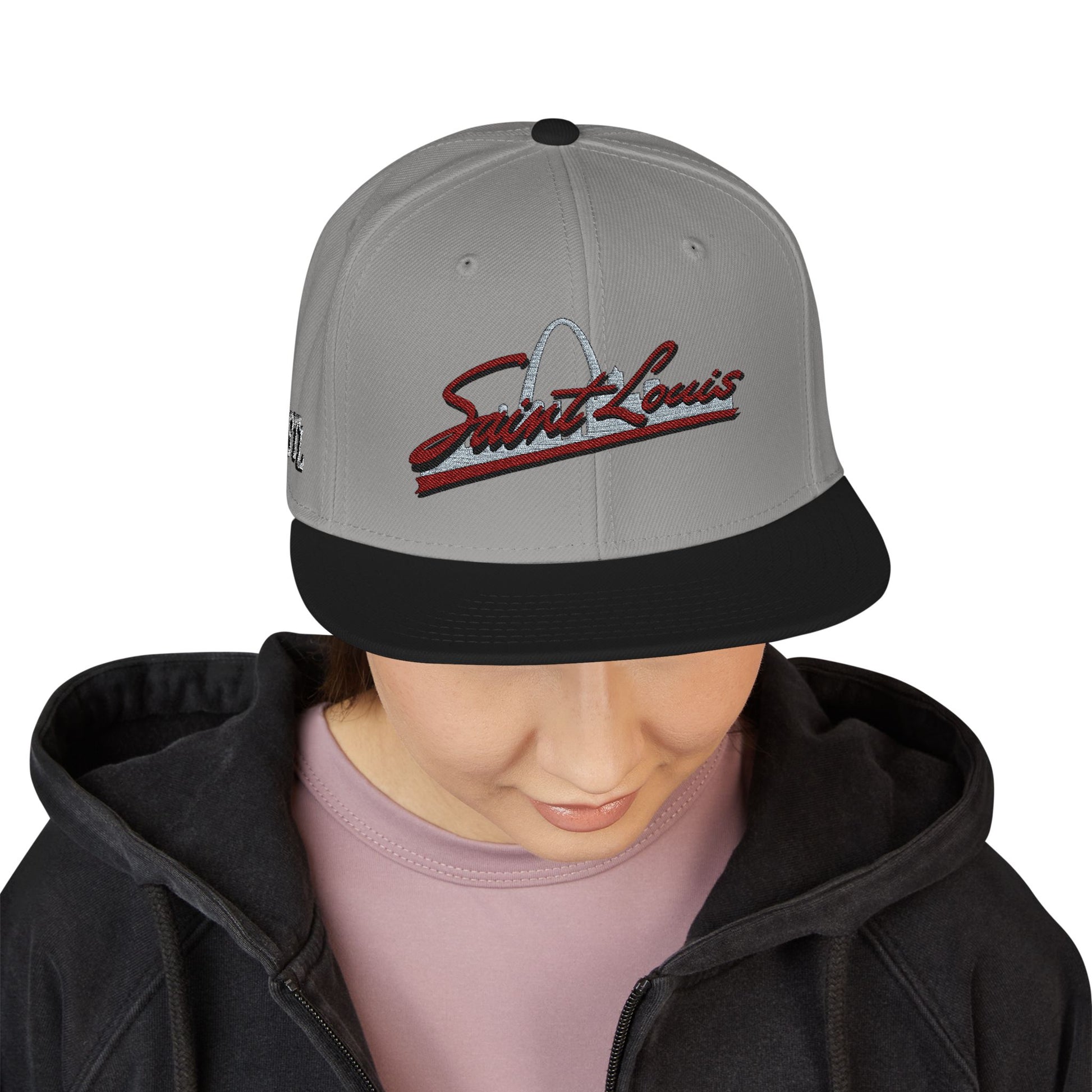 Embroidered Snapback-Full Front Saint Louis Logo Printify