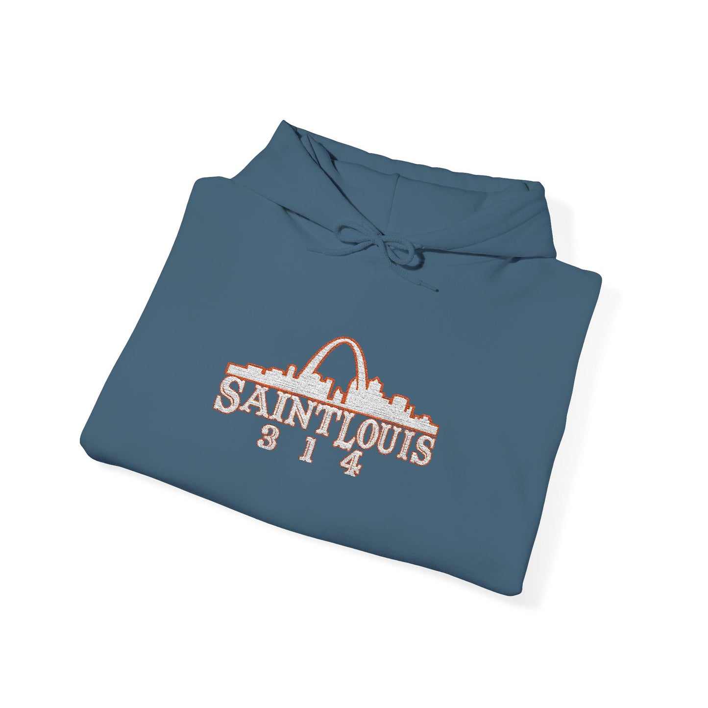 St. Louis Skyline Embroidered Hoodie Printify