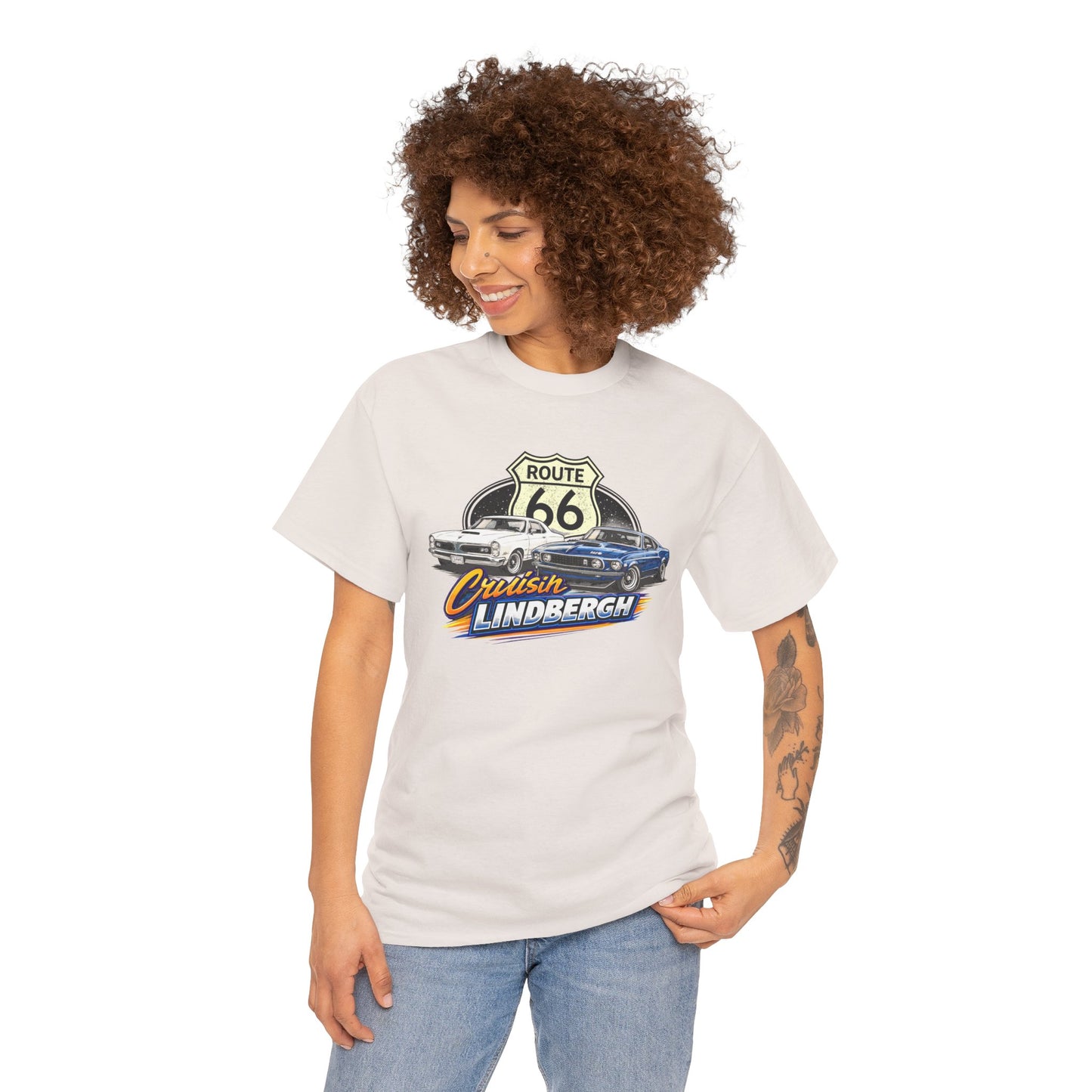 Route 66 Cruiser Tee — Classic Car "Cruising Lindbergh" T-Shirt