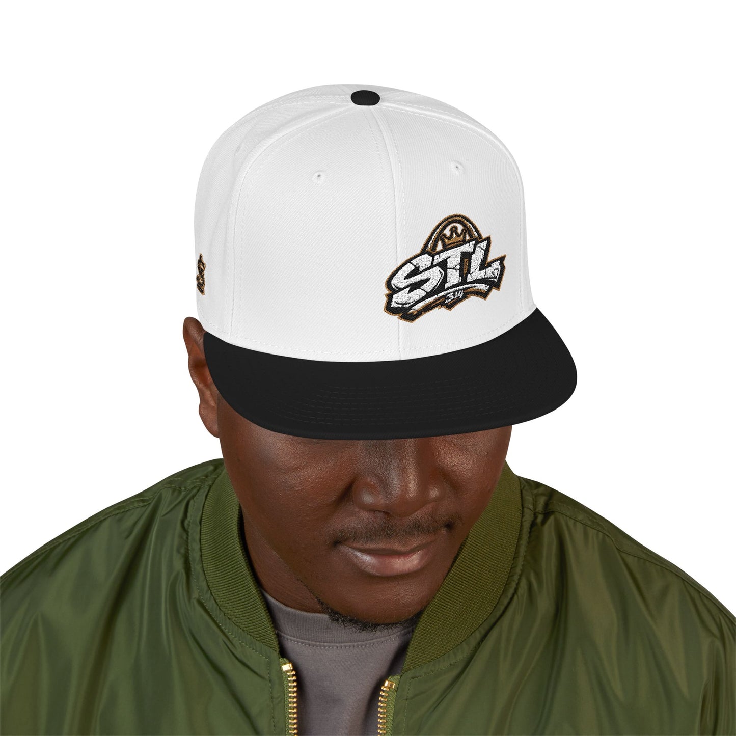 STL Embroidered Snapback Hat — St. Louis Retro Logo Cap