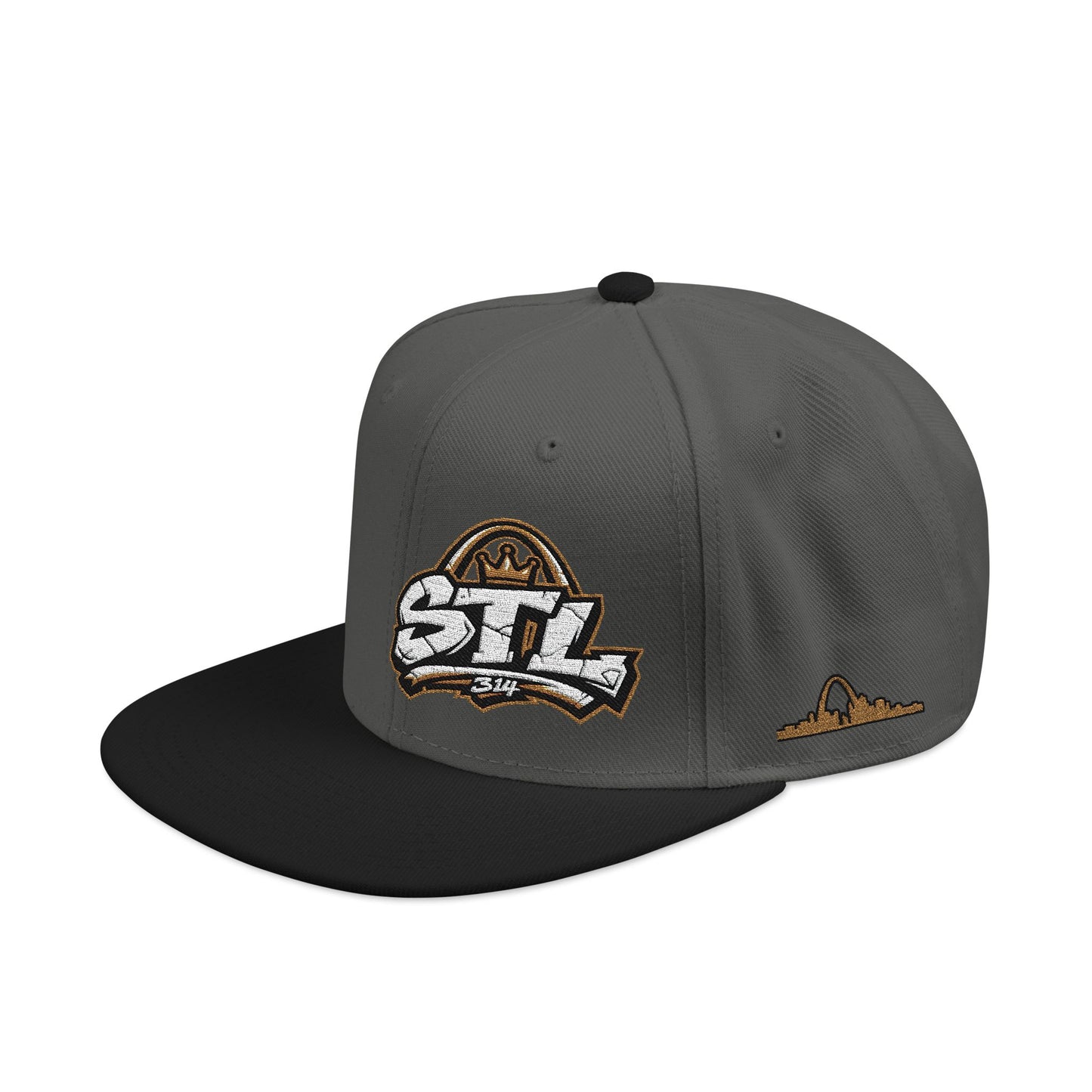 STL Embroidered Snapback Hat — St. Louis Retro Logo Cap