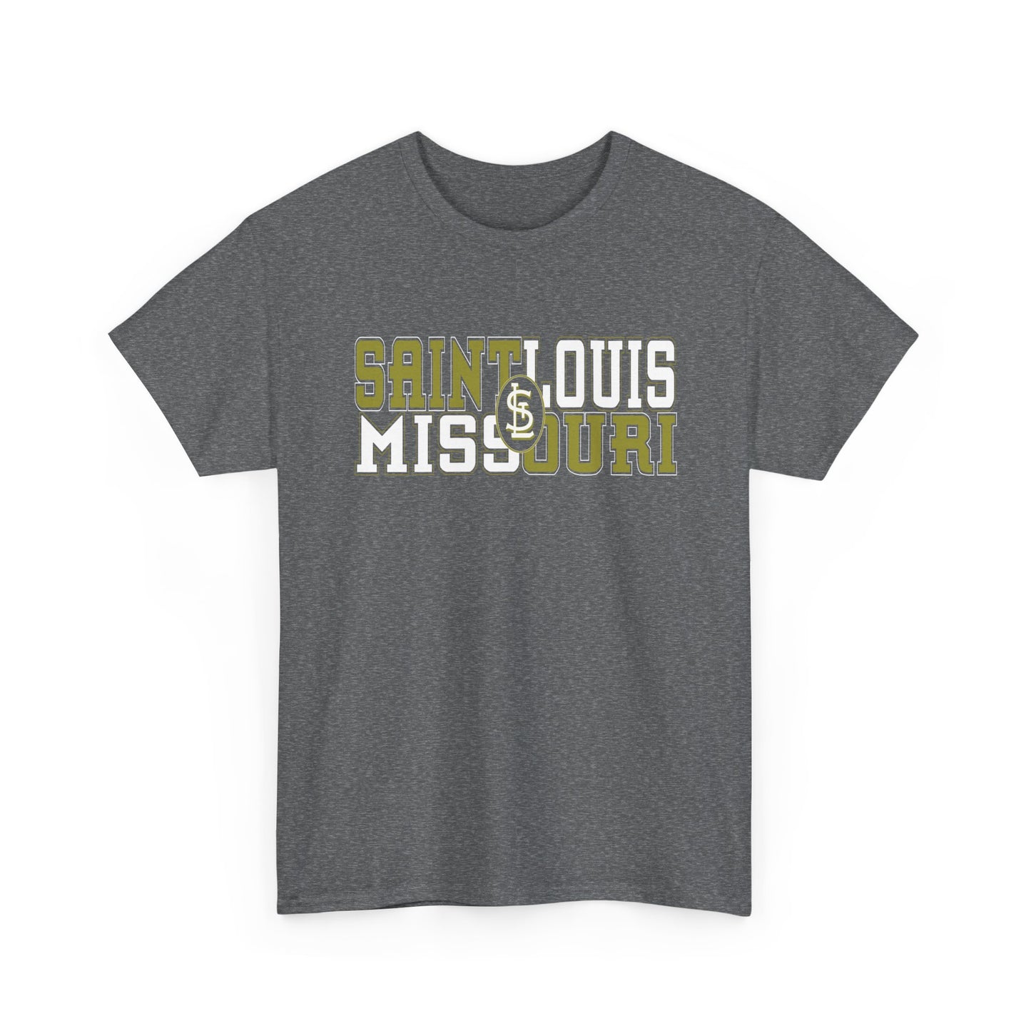 St Louis Missouri Gold & White Unisex Tee