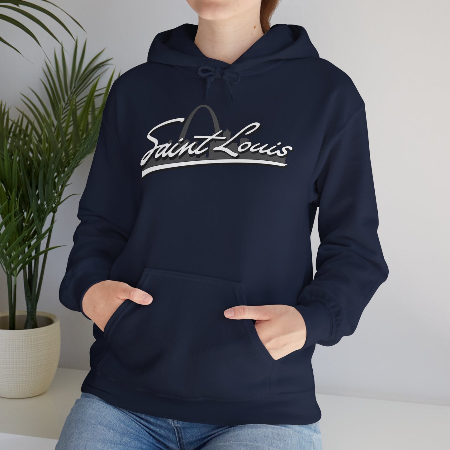 Saint Louis Graphic Hooded Sweatshirt Printify