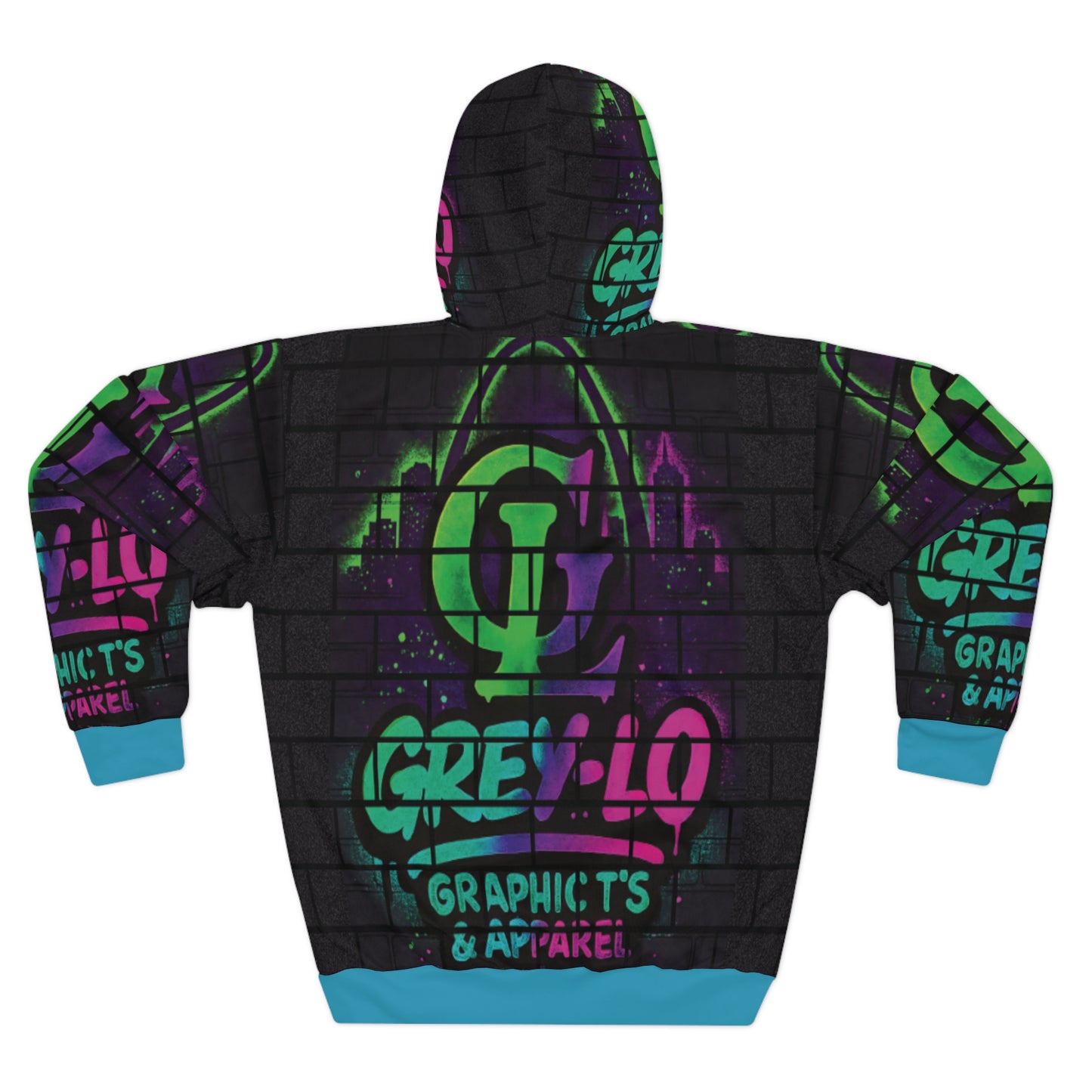 Grey-Lo All Over Print Hoodie