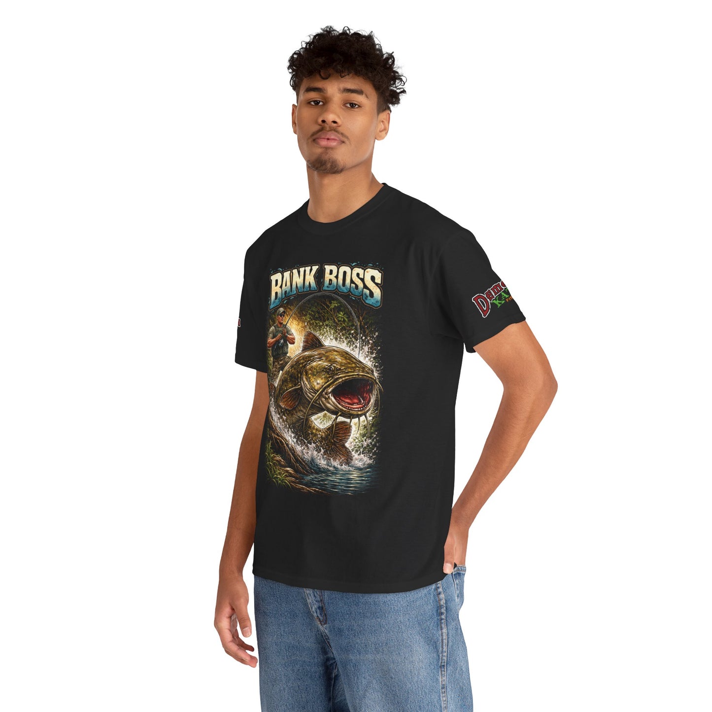 Bank Boss Fishing T‑Shirt — "Bank Boss" Graphic Tee for Anglers