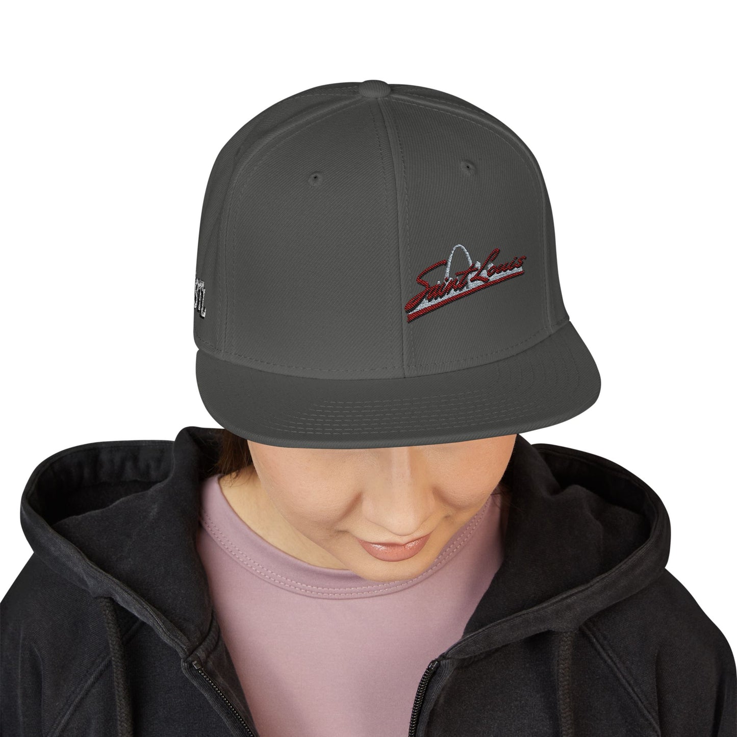 Embroidered Saint Louis Snapback Hat