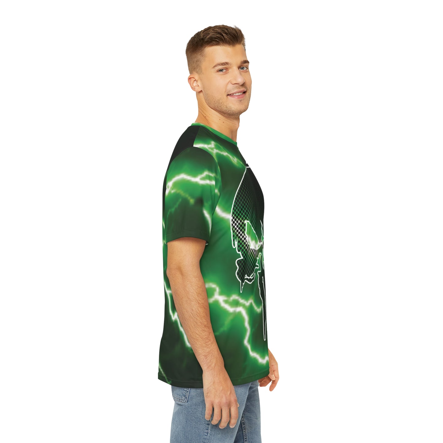 Men's Tee - Punisher Style Graphic All Over Print T-Shirt