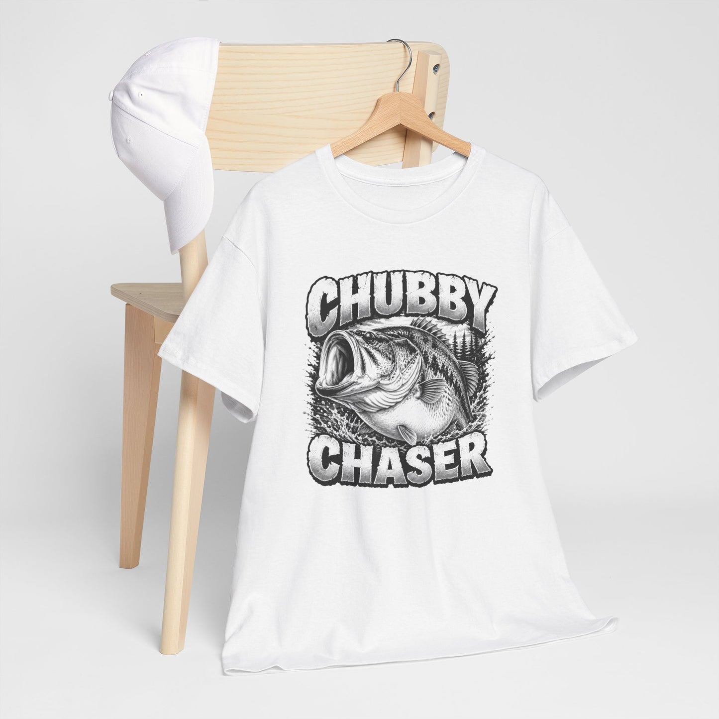 Fishing T-Shirt — "Chubby Chaser" Bass Graphic Tee