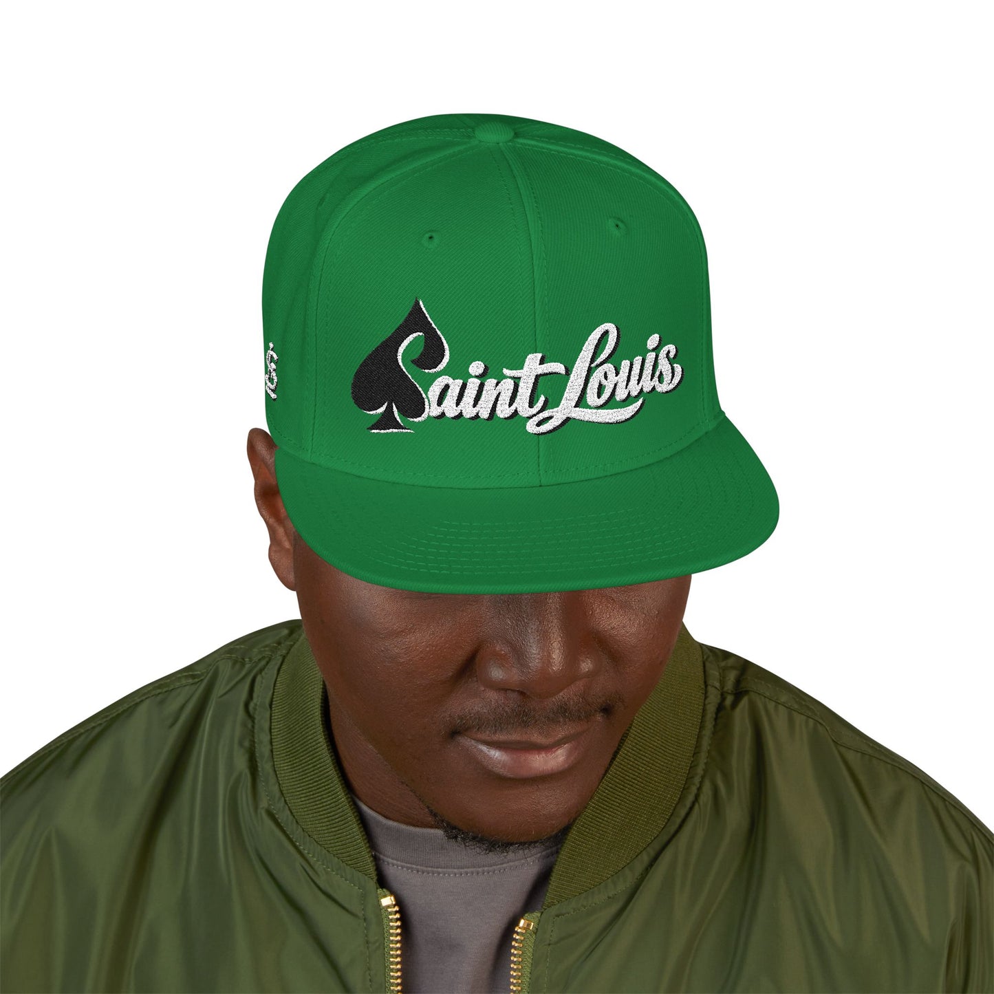 Embroidered 'Saint Louis' Snapback Hat