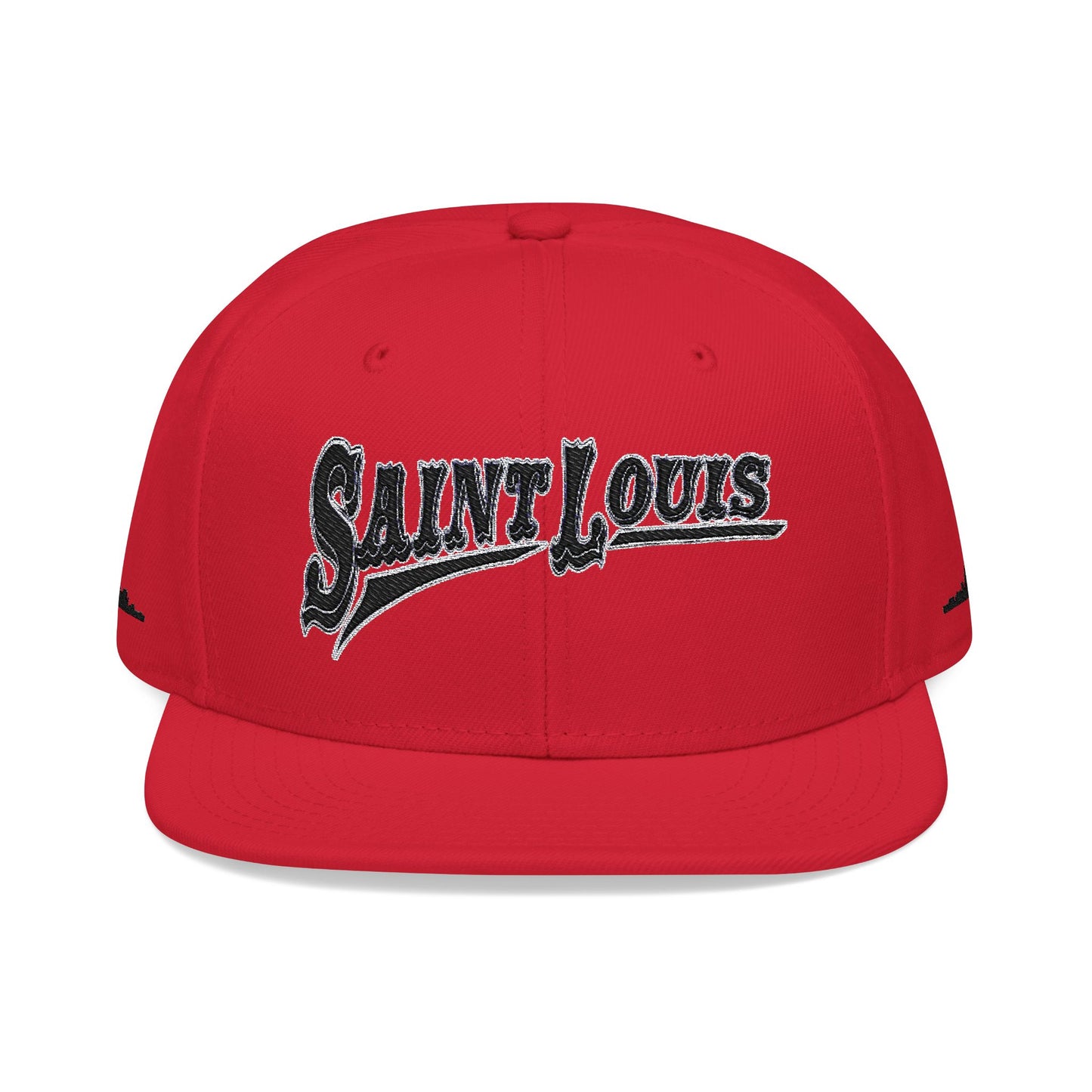 Saint Louis Flat Bill Snapback Cap with Skyline sides Printify