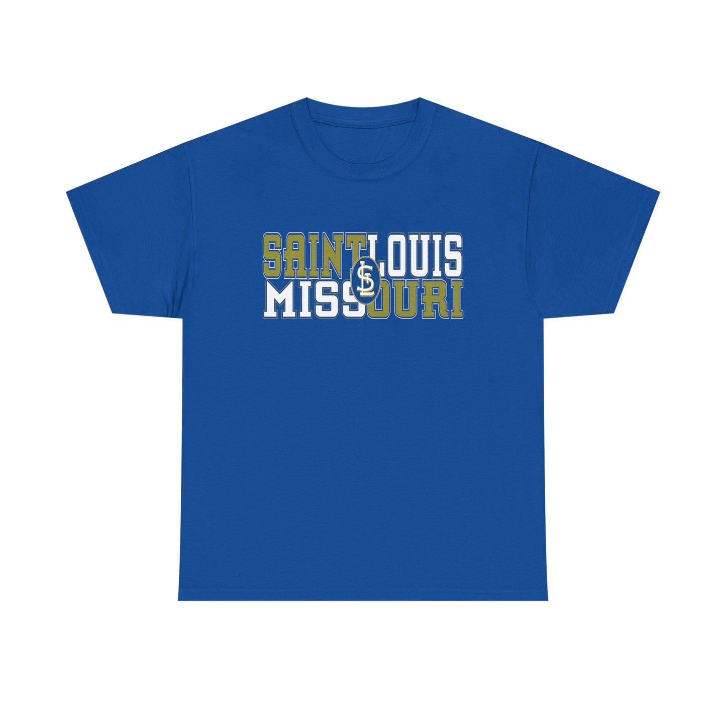 St Louis Missouri Gold & White Unisex Tee