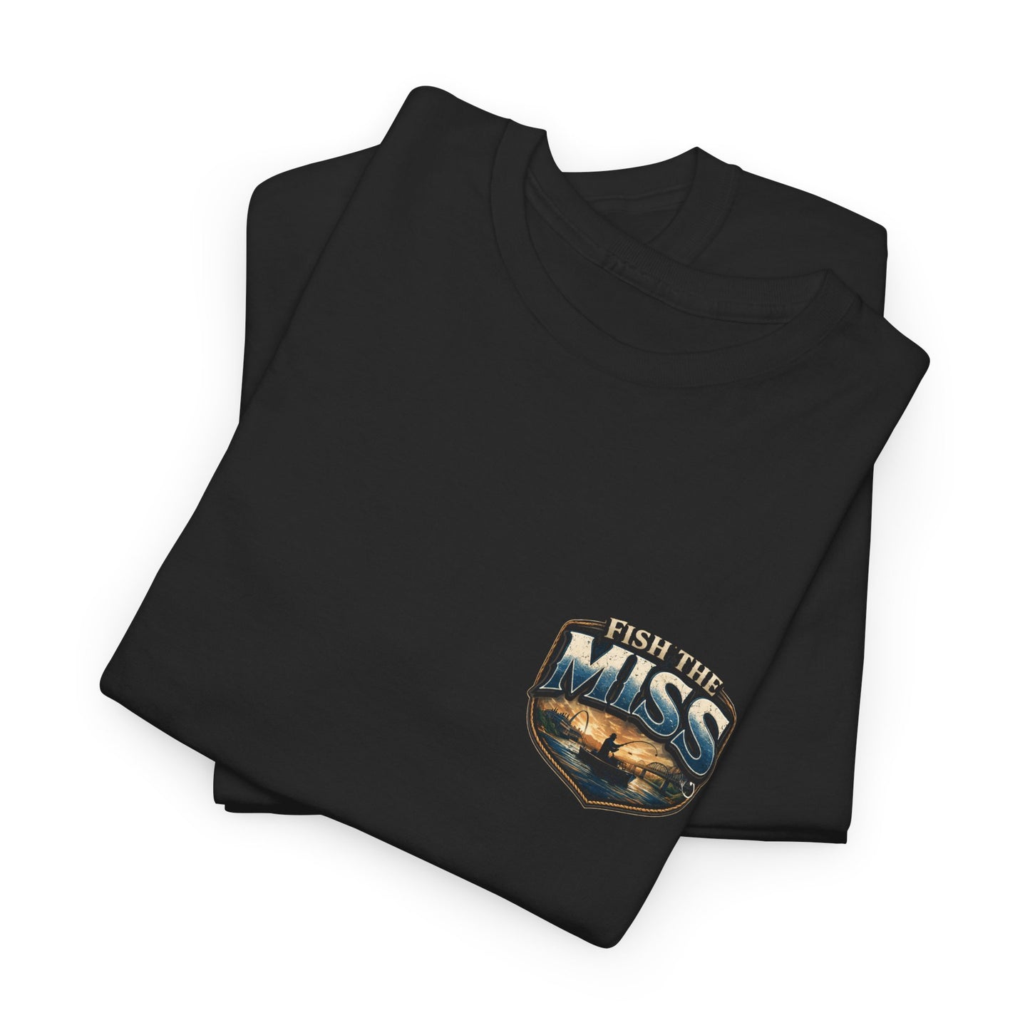 Fishing T‑Shirt - "Fish the Miss" Bass Fishing Graphic Tee (Front & Back Print)