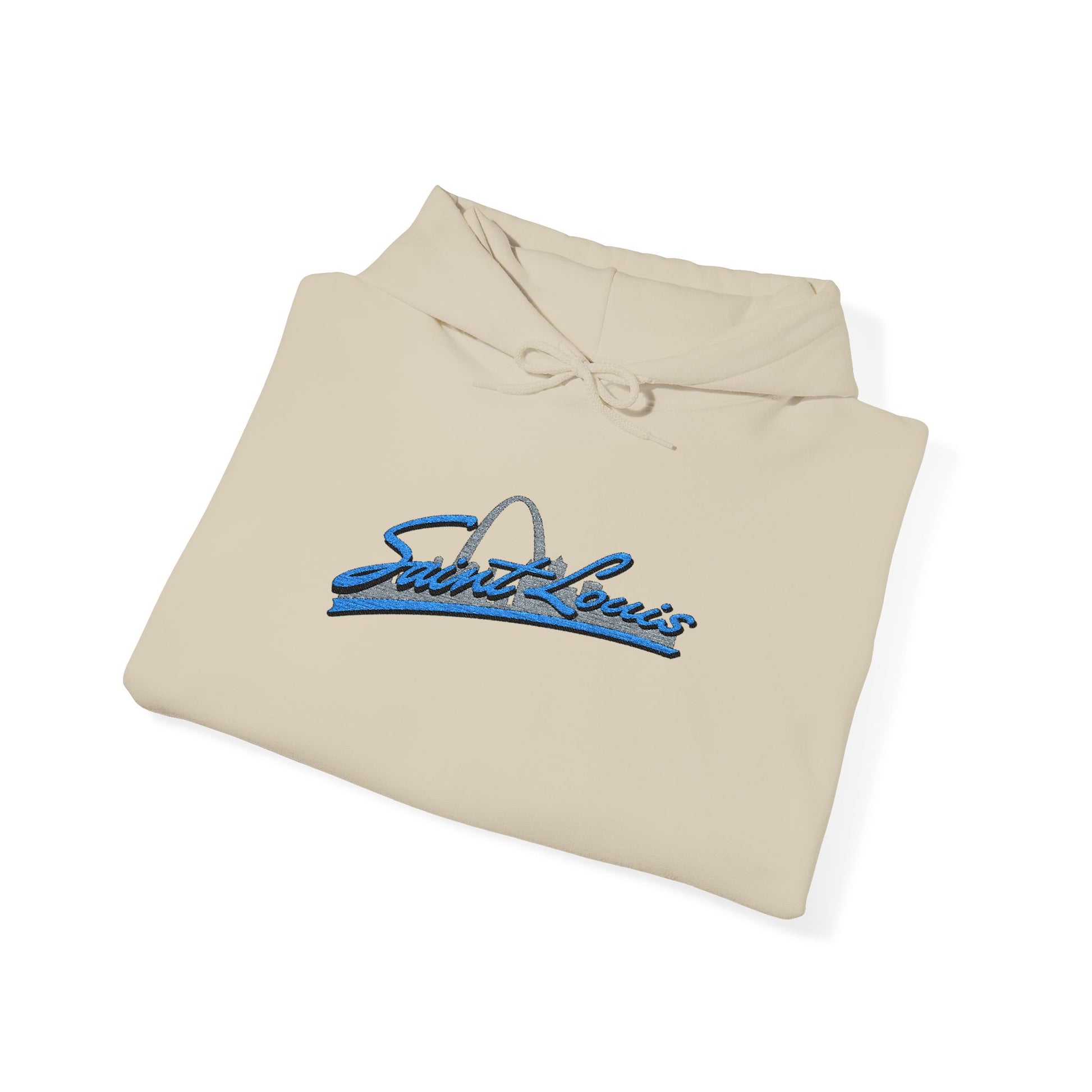 Embroidered Hoodie- Saint Louis Printify