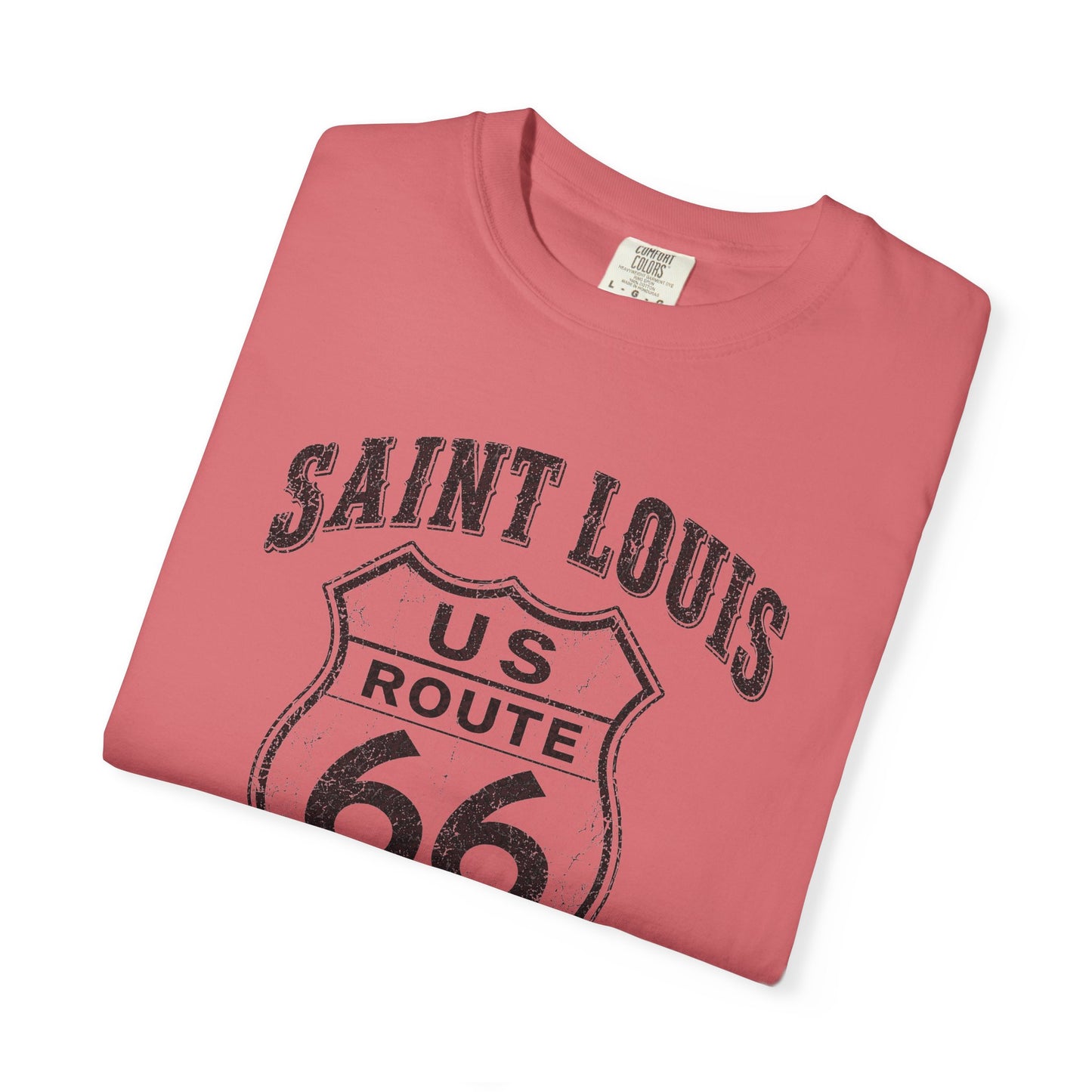Route 66 Saint Louis Missouri T-Shirt — Vintage Road Trip Tee⚠️ Contains AI-generated models