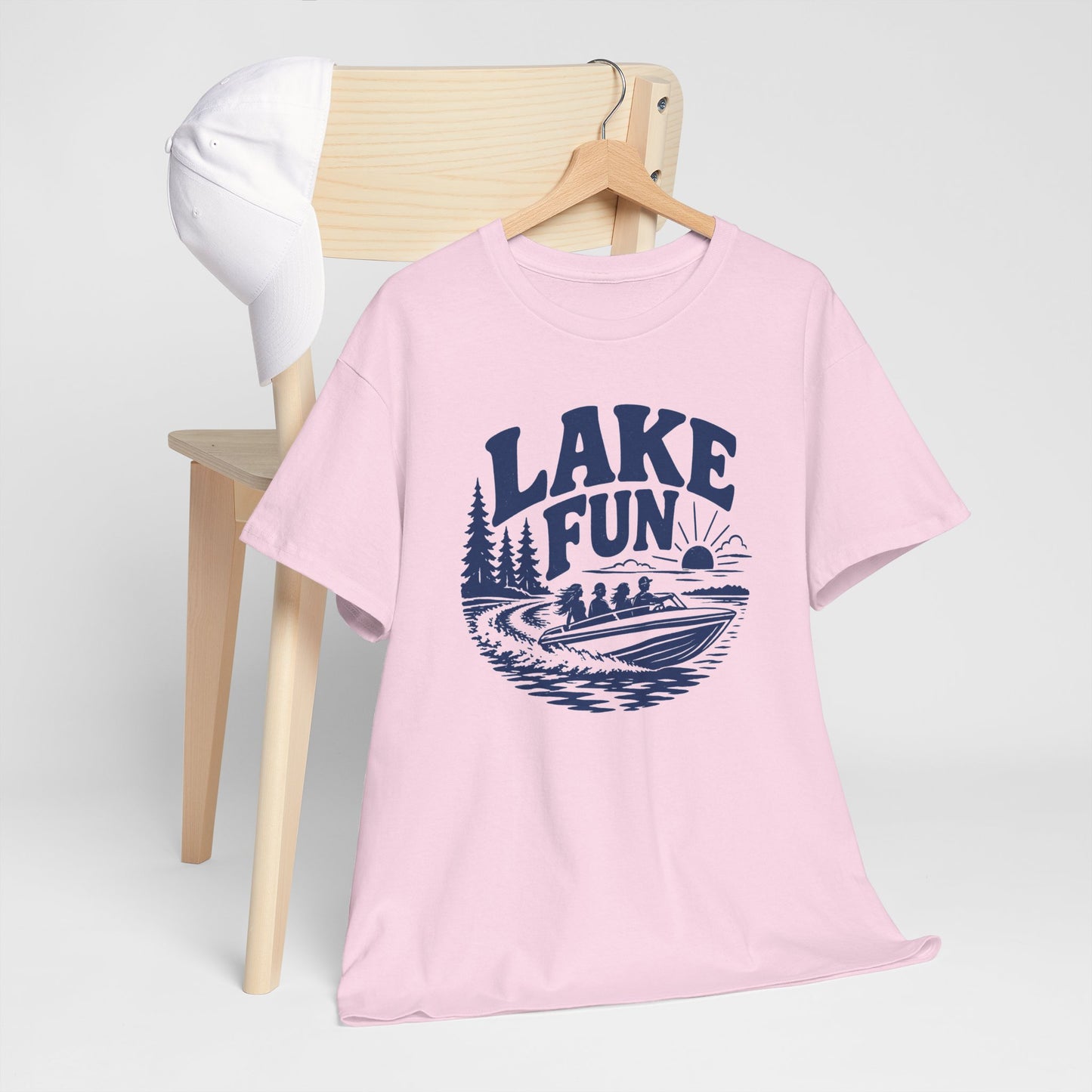 Lake Fun Boat T-Shirt — Vintage Lakeside Summer Tee