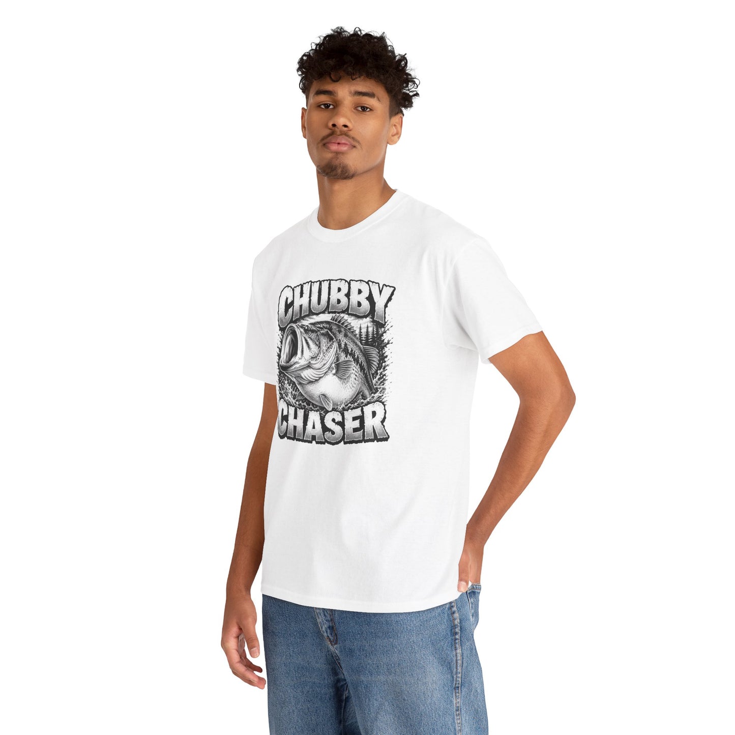 Fishing T-Shirt — "Chubby Chaser" Bass Graphic Tee
