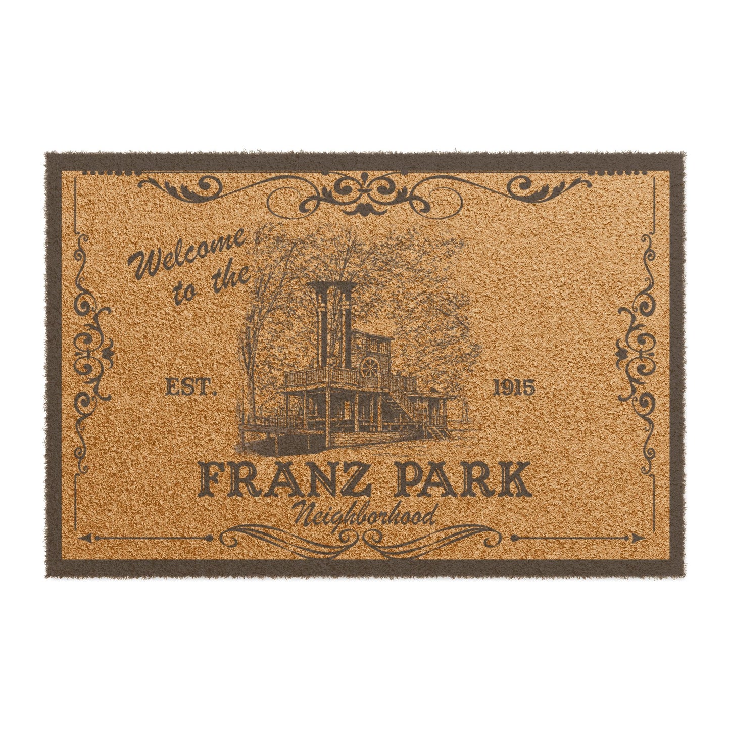 Personalized Welcome Doormat —  "Franz Park Neighborhood" Printify