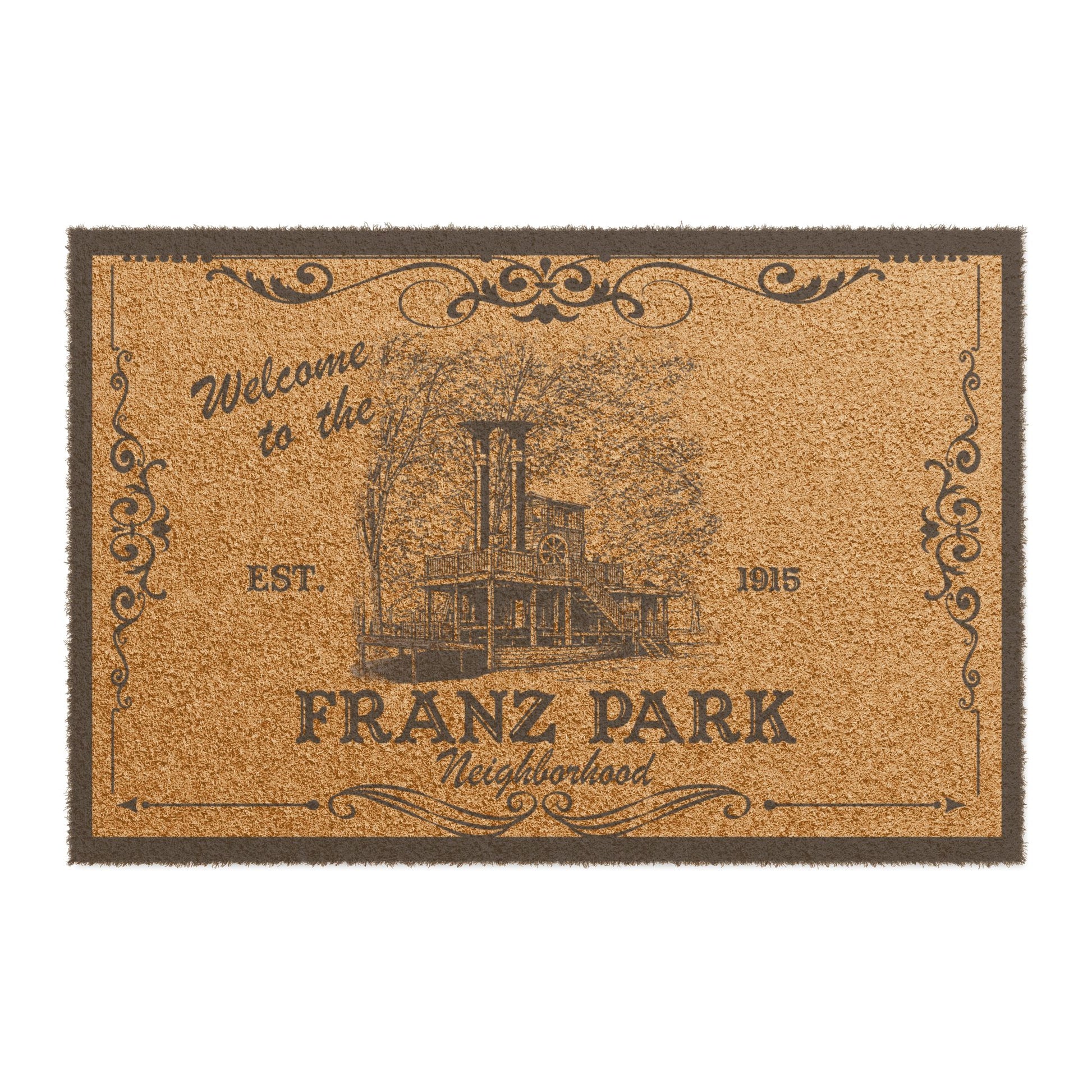 Personalized Welcome Doormat —  "Franz Park Neighborhood" Printify