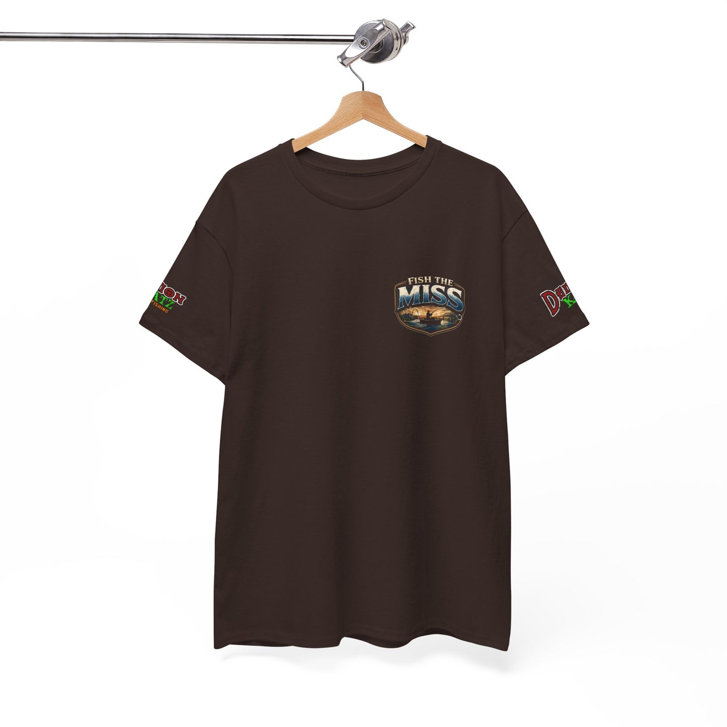 Fishing T‑Shirt - "Fish the Miss" Bass Fishing Graphic Tee (Front & Back Print)