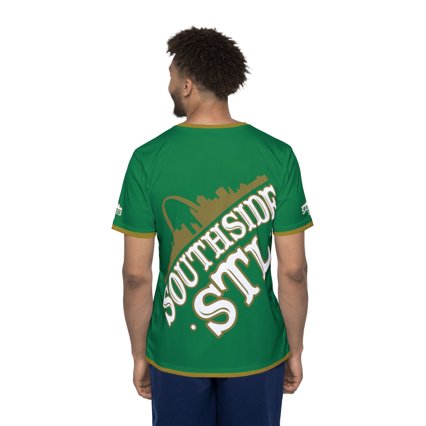 Southside STL All Over Print Sport Jersey (Dark Green)– Gold Skyline Edition
