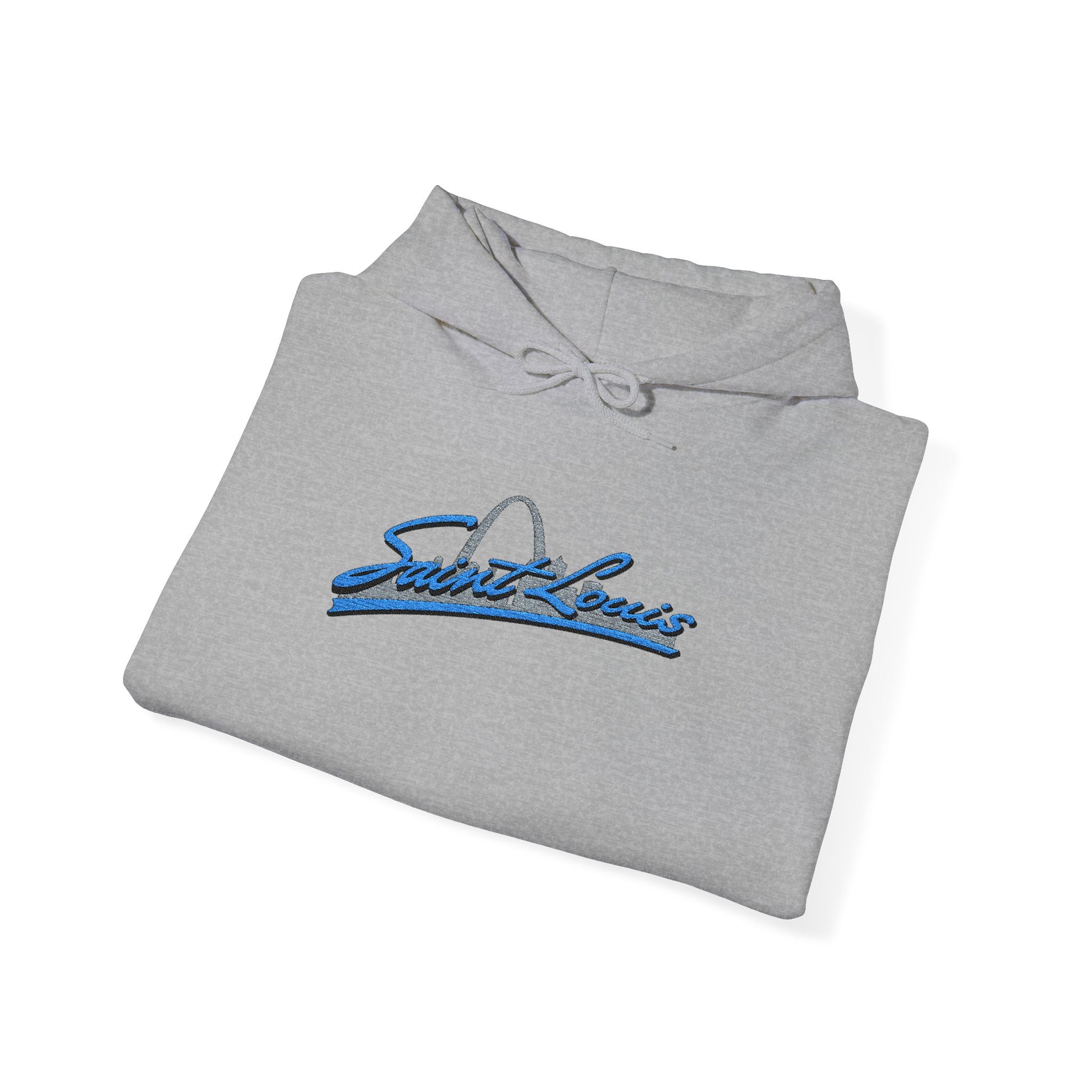 Embroidered Hoodie- Saint Louis Printify