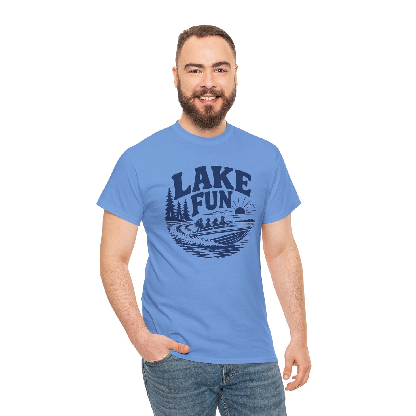 Lake Fun Boat T-Shirt — Vintage Lakeside Summer Tee
