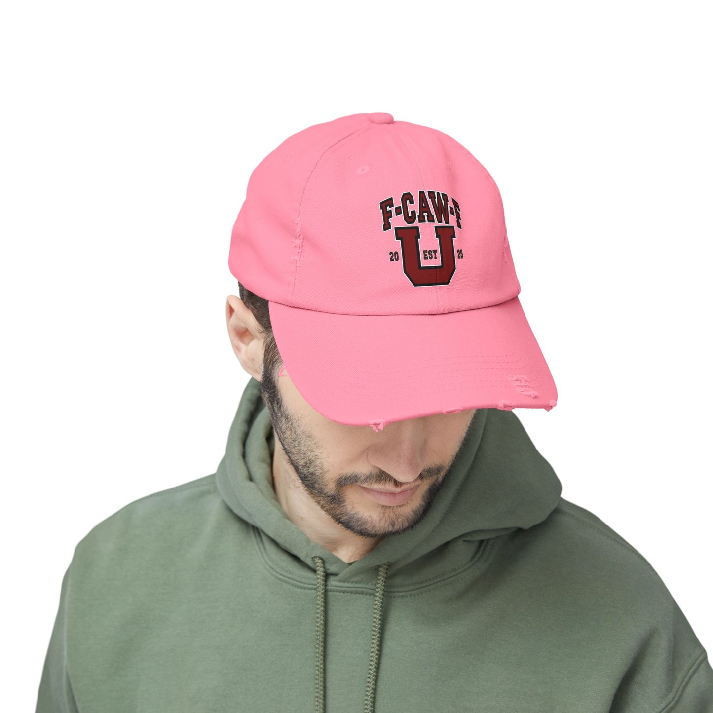 F-CAW-F U Distressed Cap