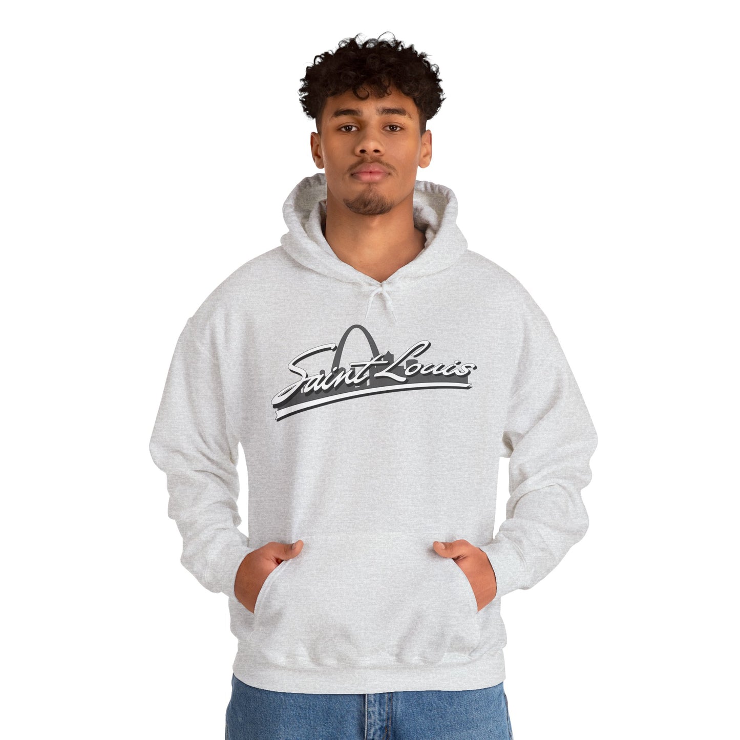 Saint Louis Graphic Hooded Sweatshirt Printify