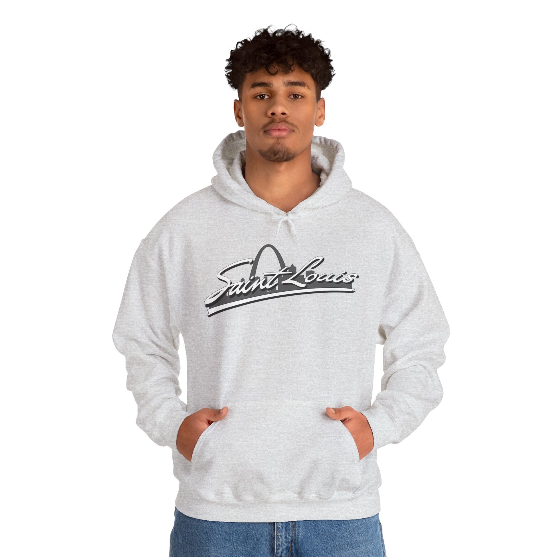 Saint Louis Graphic Hooded Sweatshirt Printify