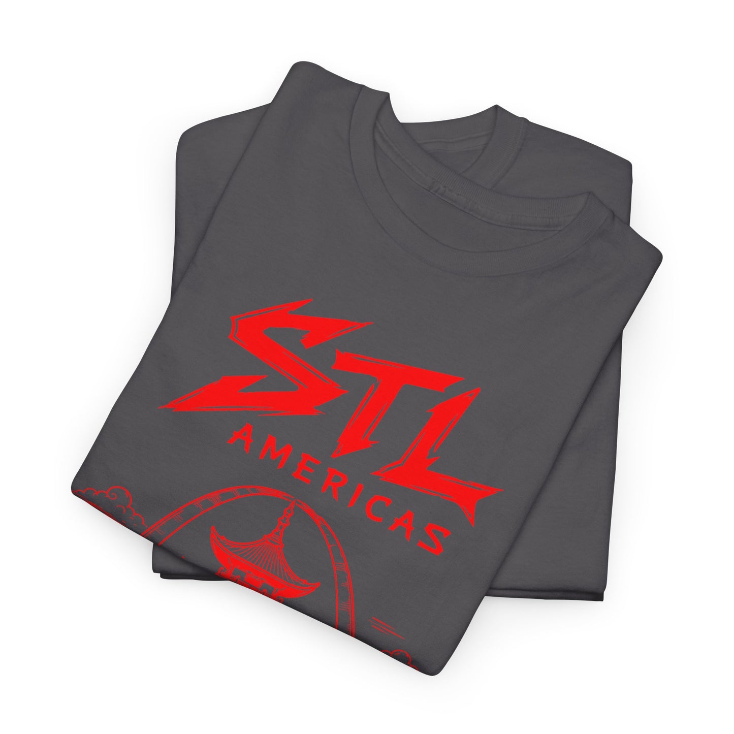 STL Americas Chinese Food T-Shirt — Retro Pagoda Graphic Tee