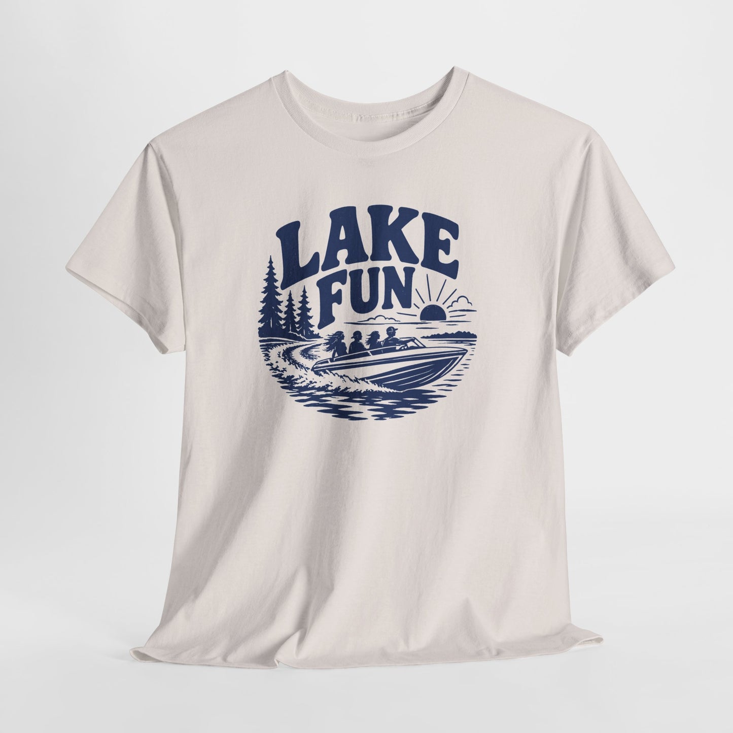 Lake Fun Boat T-Shirt — Vintage Lakeside Summer Tee