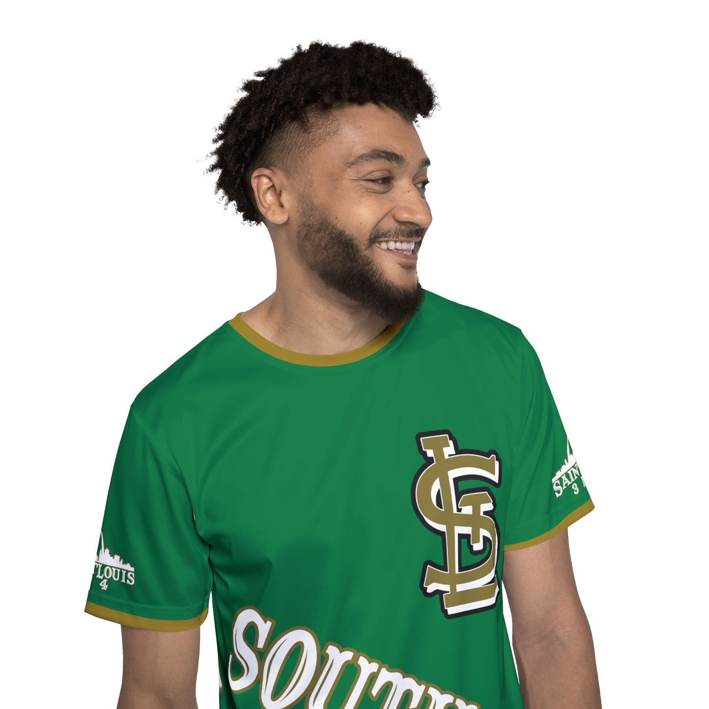 Southside STL All Over Print Sport Jersey (Dark Green)– Gold Skyline Edition