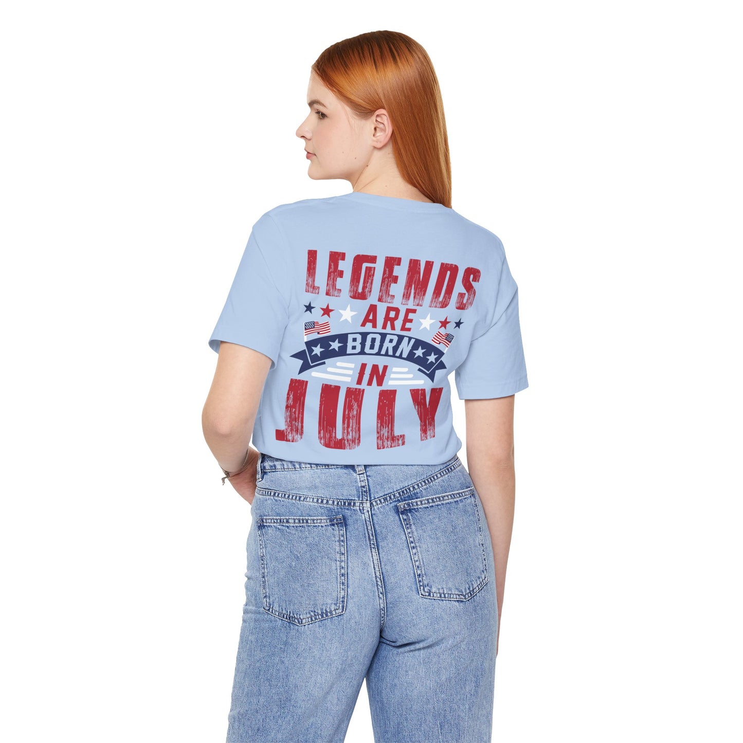 Legends Are Born in July Unisex Jersey Short Sleeve Tee Printify