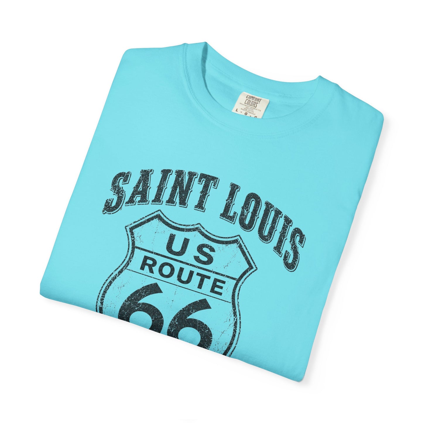 Route 66 Saint Louis Missouri T-Shirt — Vintage Road Trip Tee⚠️ Contains AI-generated models